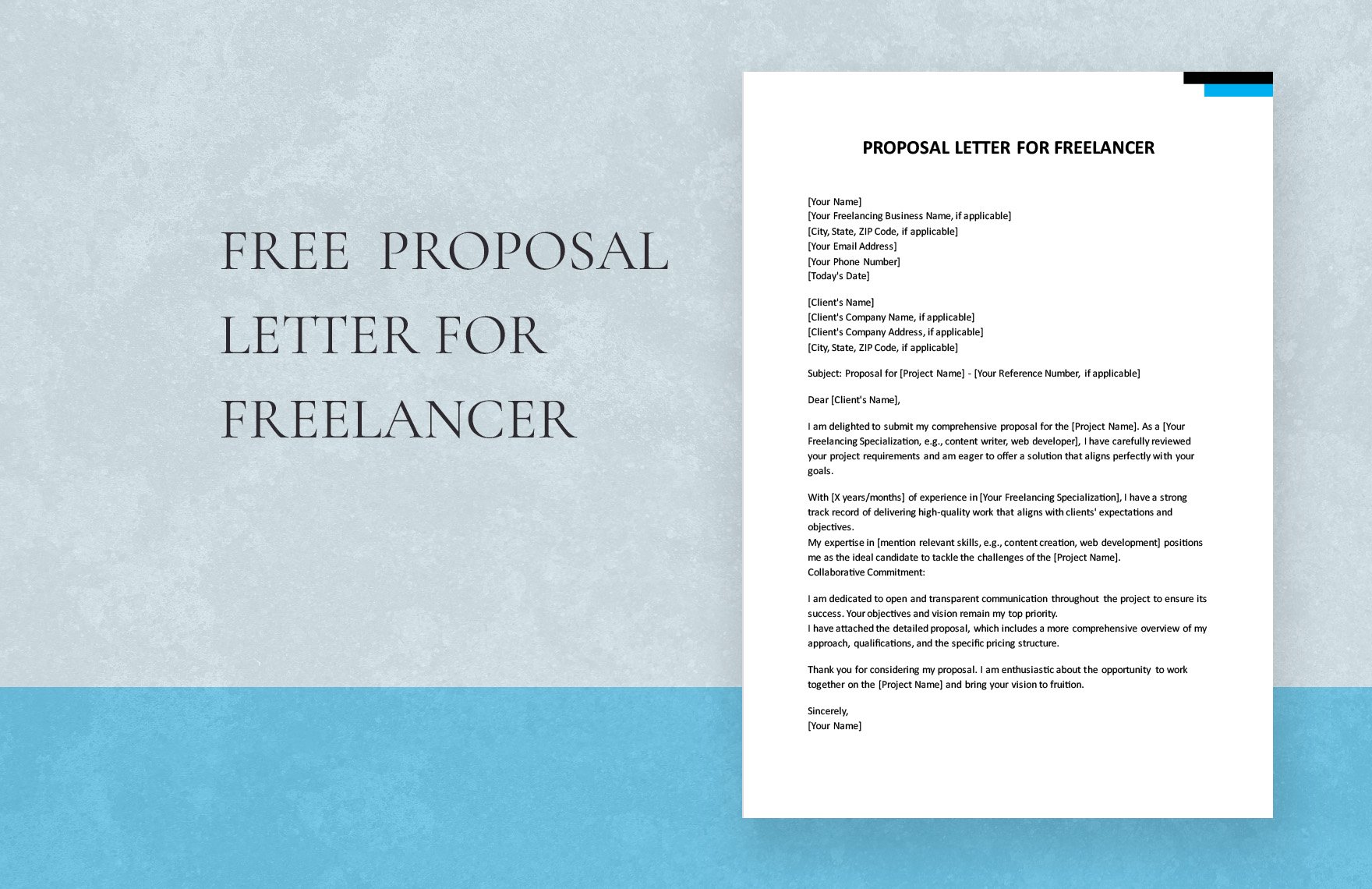 Proposal Letter For Freelancer