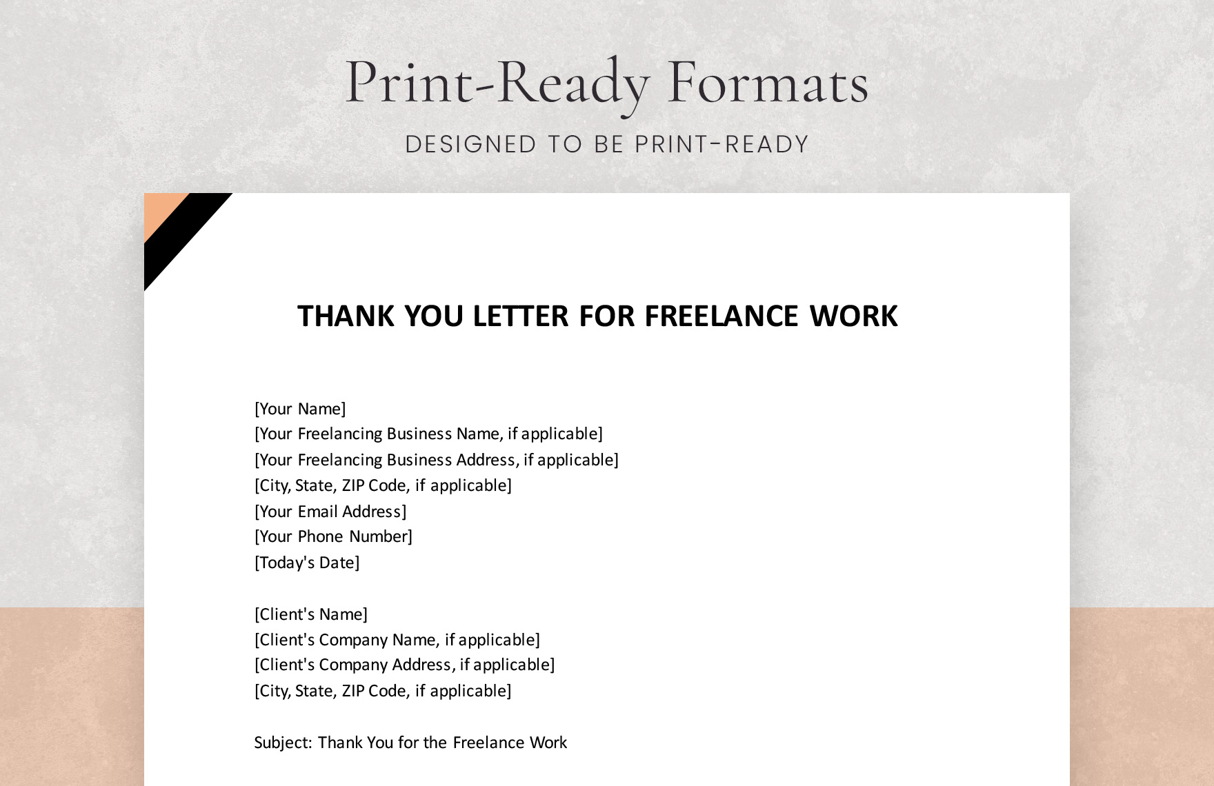 Thank You Letter For Freelance Work
