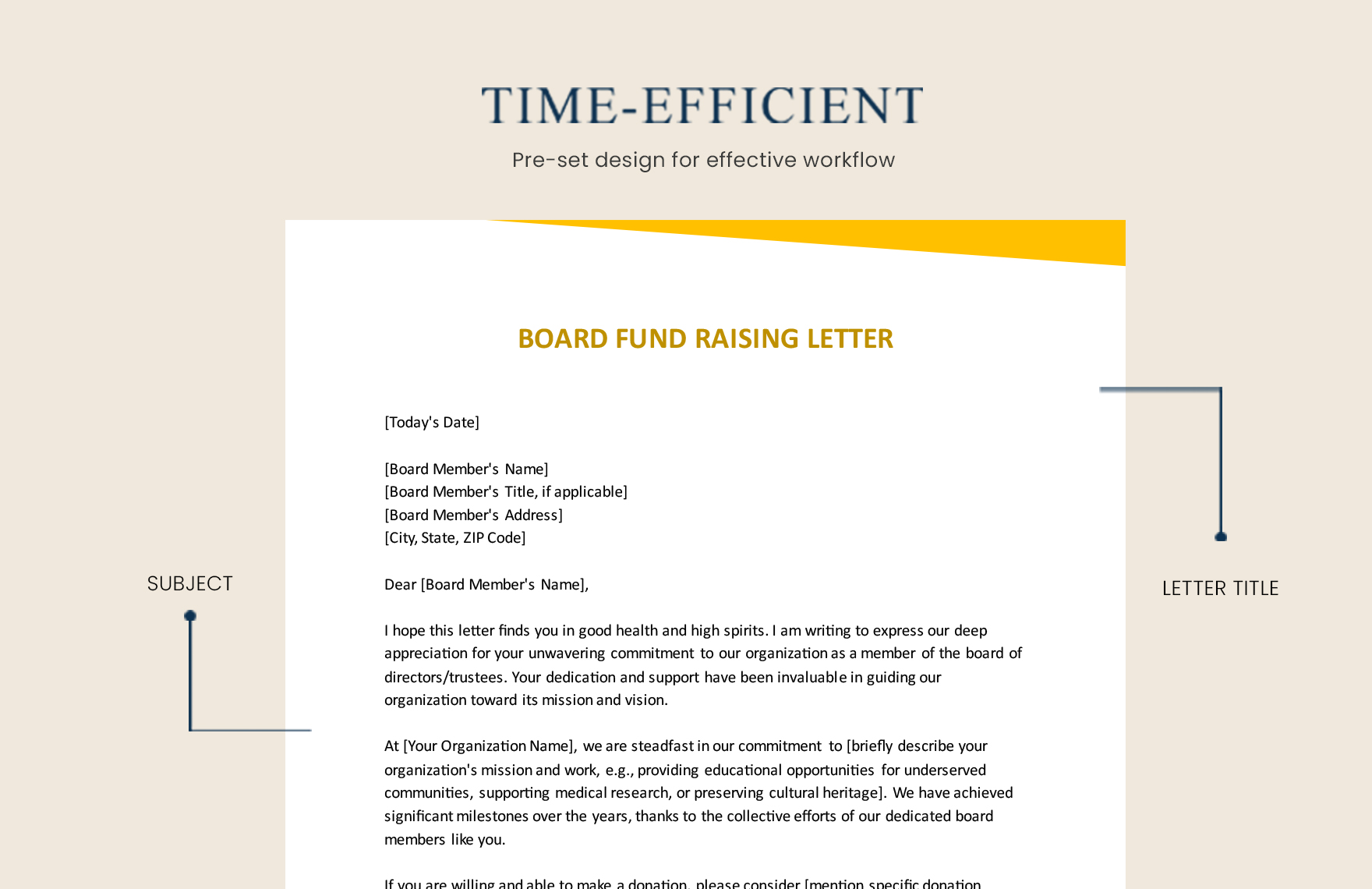 Board Fundraising Letter