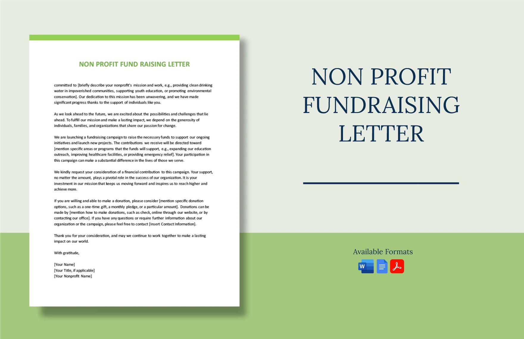Non Profit Fundraising Letter in Word, Google Docs, PDF