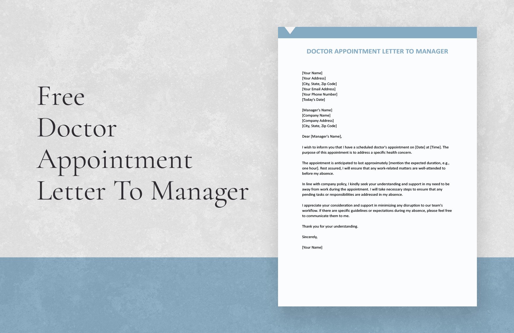 Doctor Appointment Letter To Manager