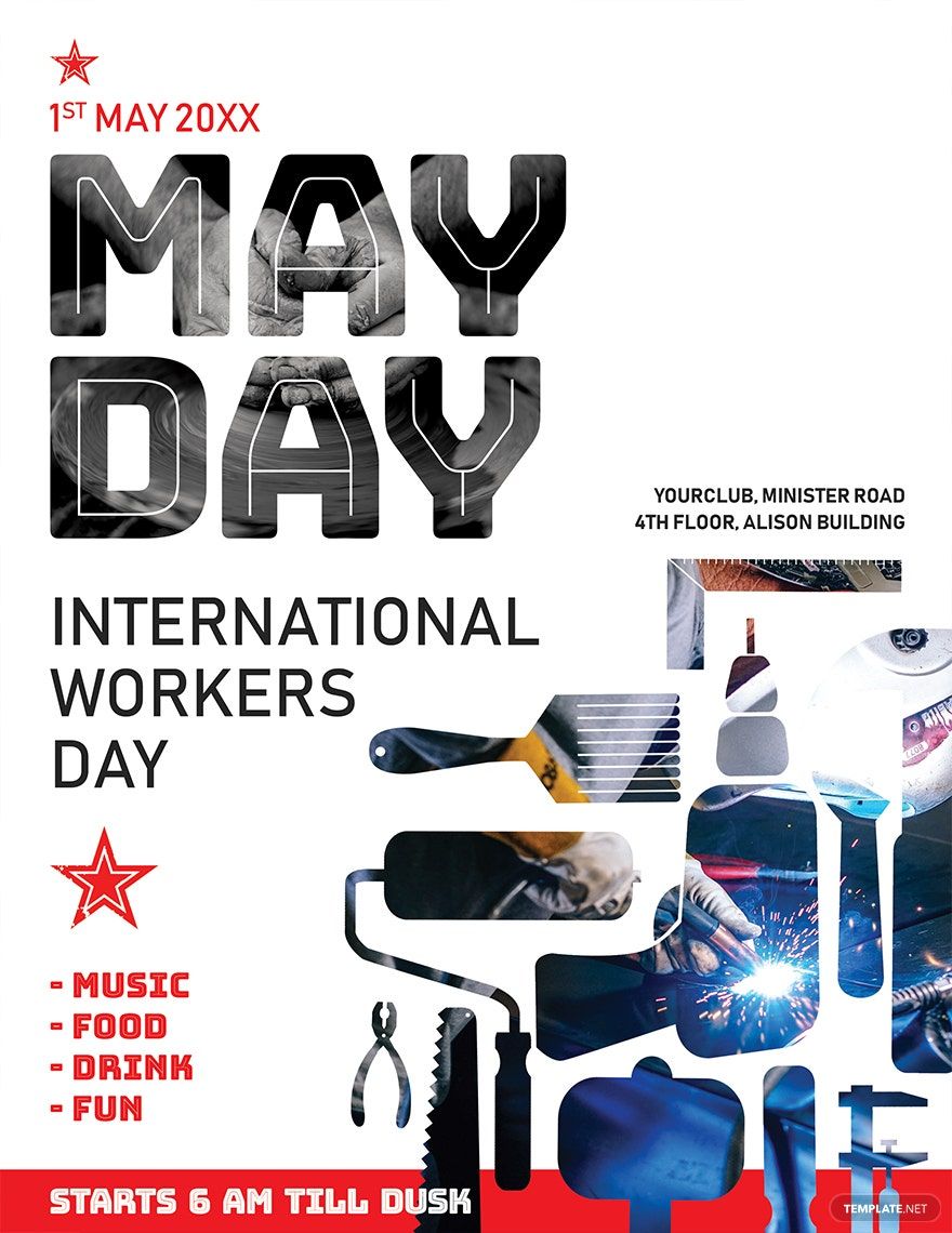 Free May Day Flyer Template in Word, Google Docs, PSD, Publisher