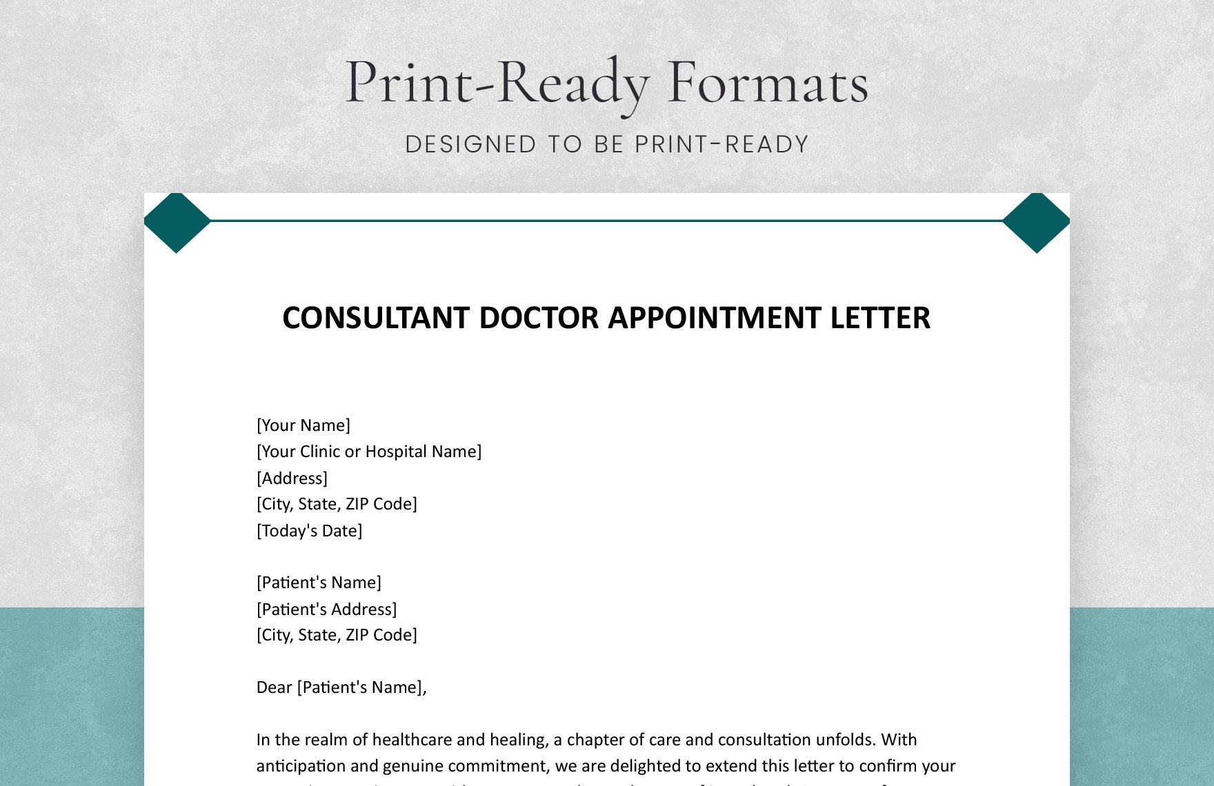 Consultant Doctor Appointment Letter