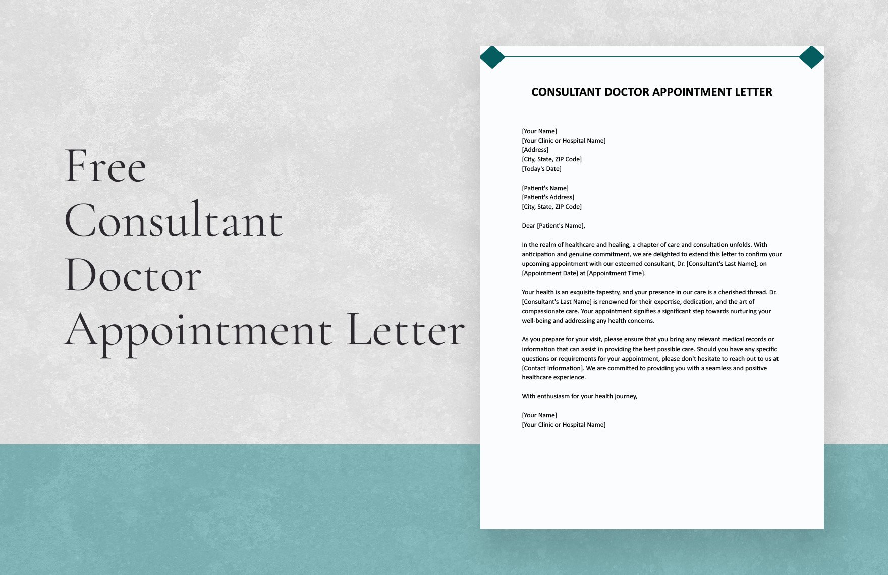 Consultant Doctor Appointment Letter