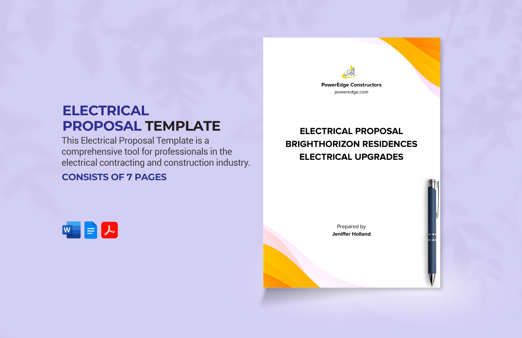 Electrical Bid Proposal Template Download in Word Google Docs PDF