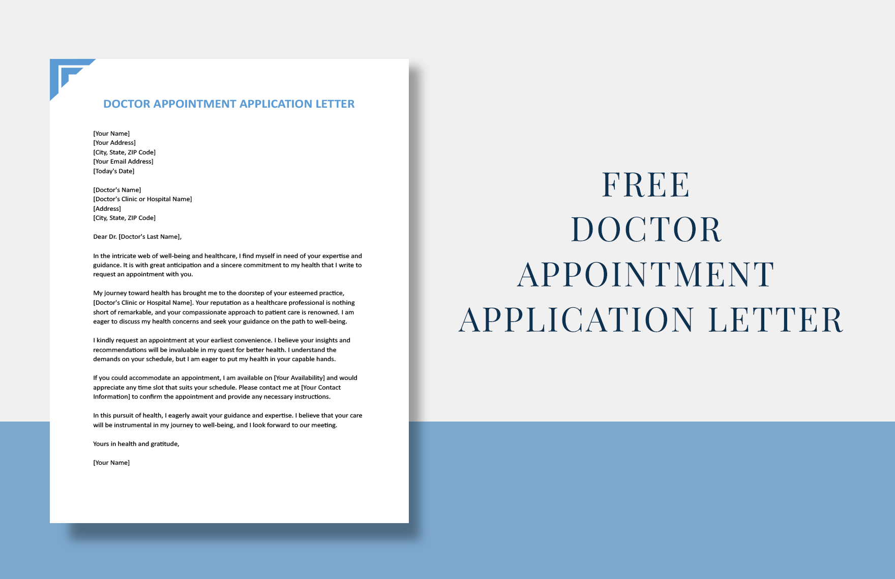Doctor Appointment Application Letter
