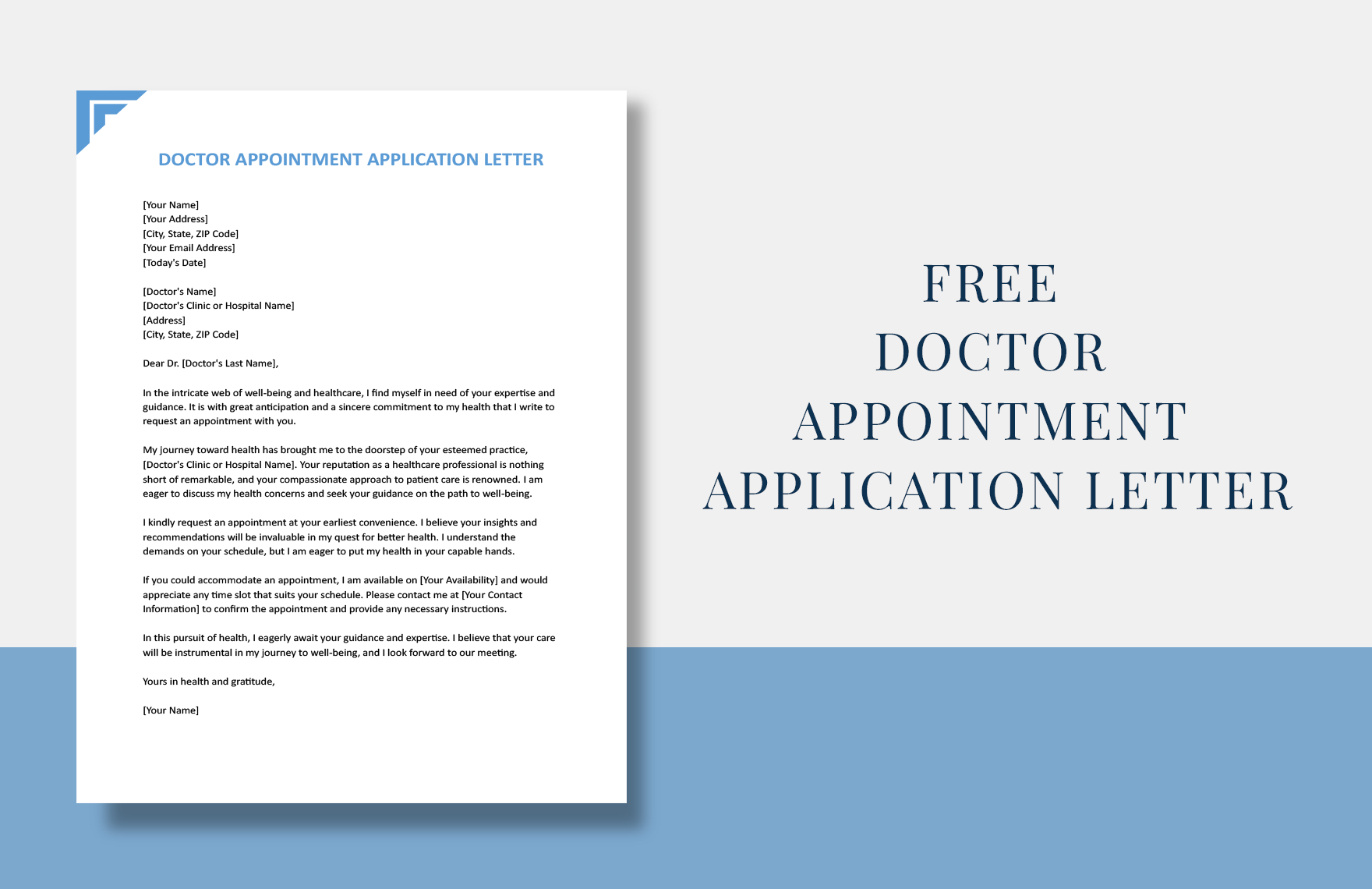 Doctor Appointment Application Letter in Word, Google Docs - Download | Template.net