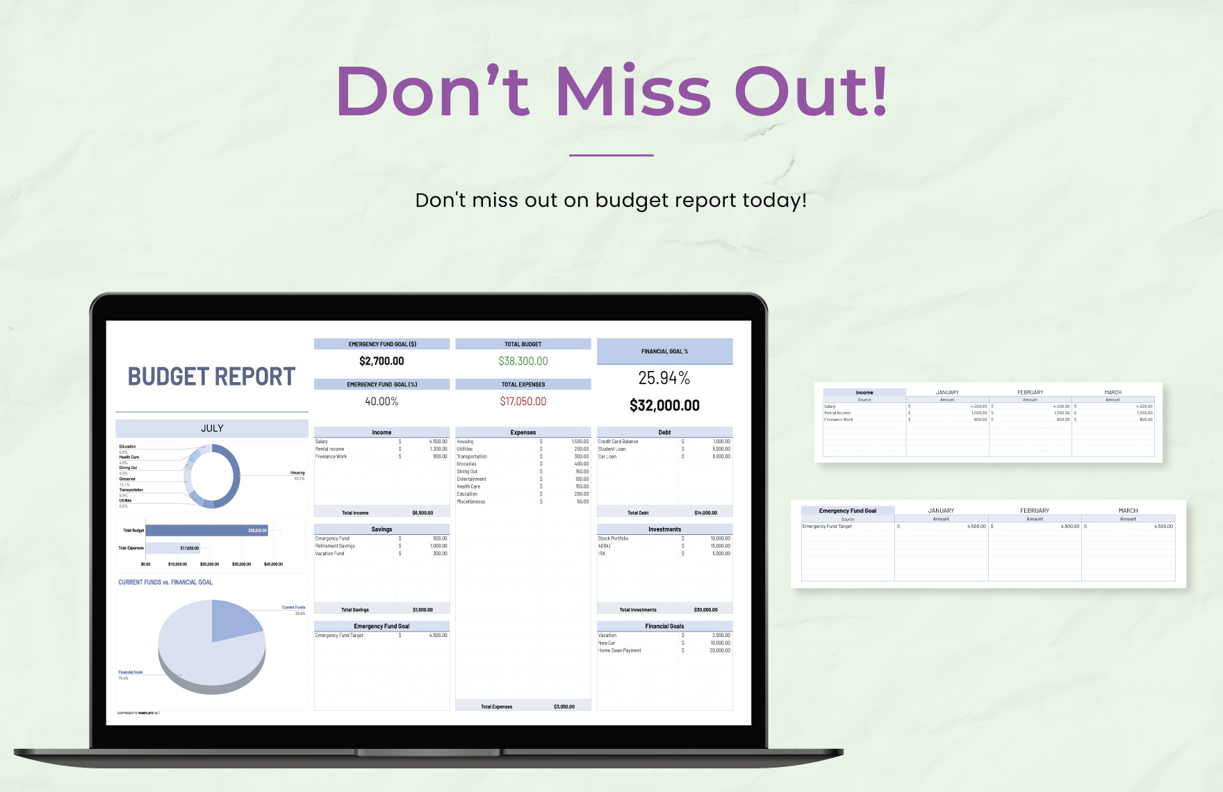 Budget Report Template - Download in Excel, Google Sheets | Template.net