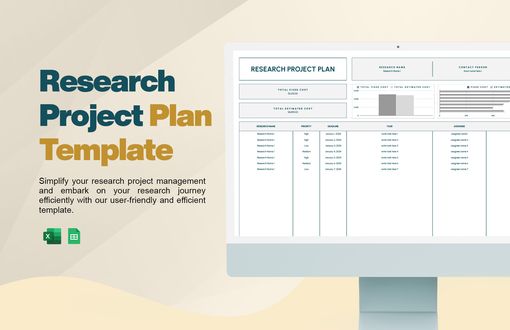 Free Research Plan Templates Editable And Printable