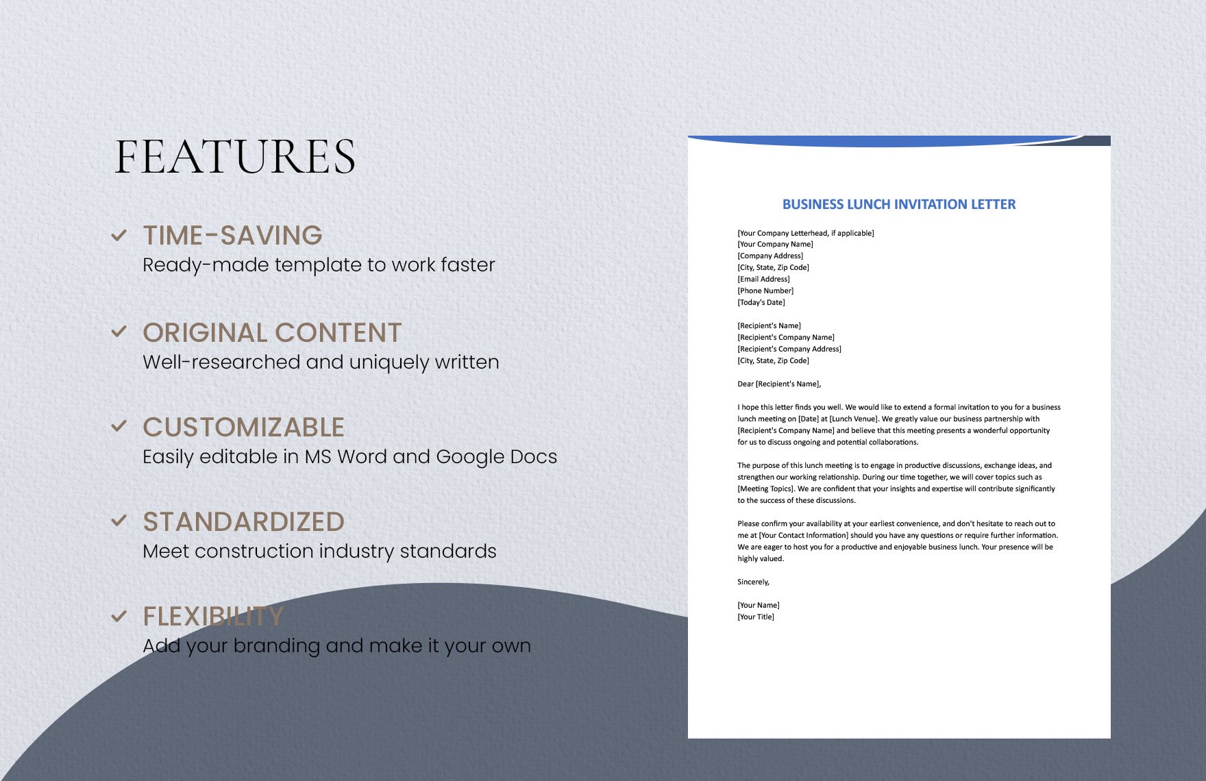 Business Lunch Invitation Letter