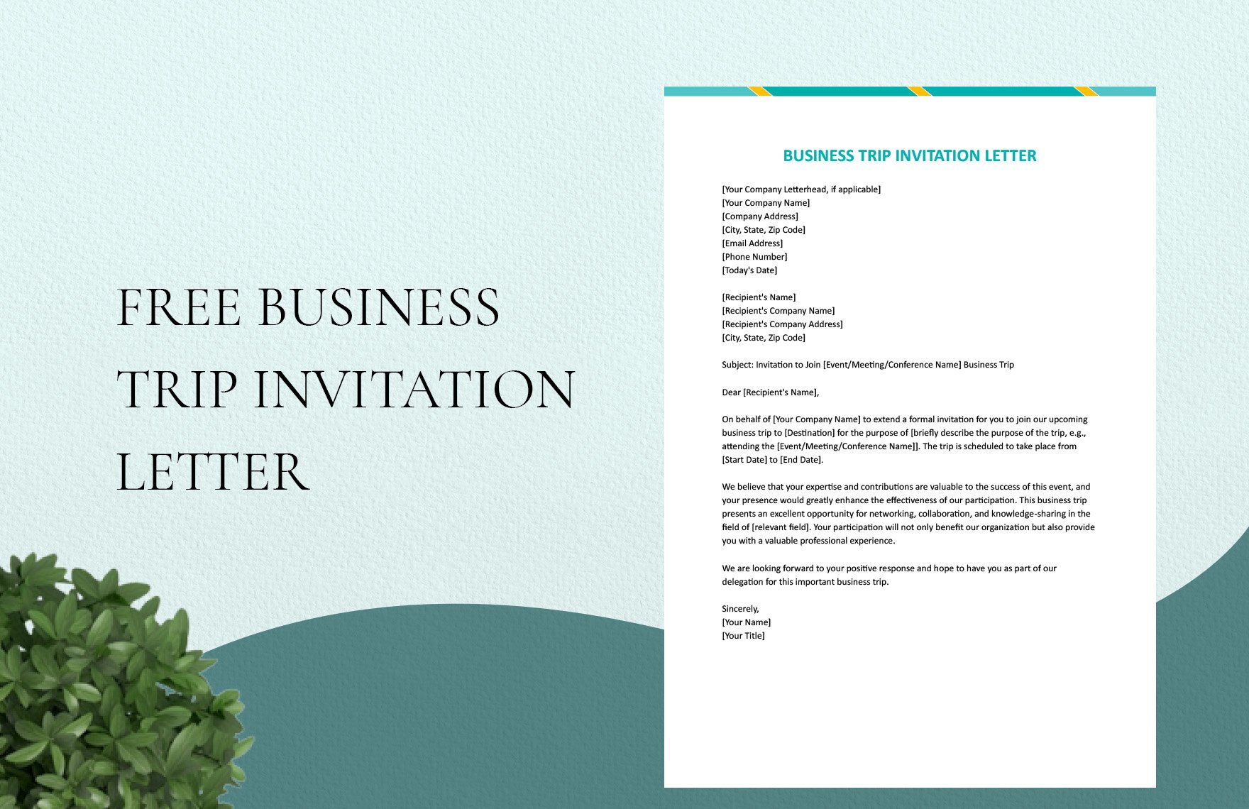 Business Trip Invitation Letter