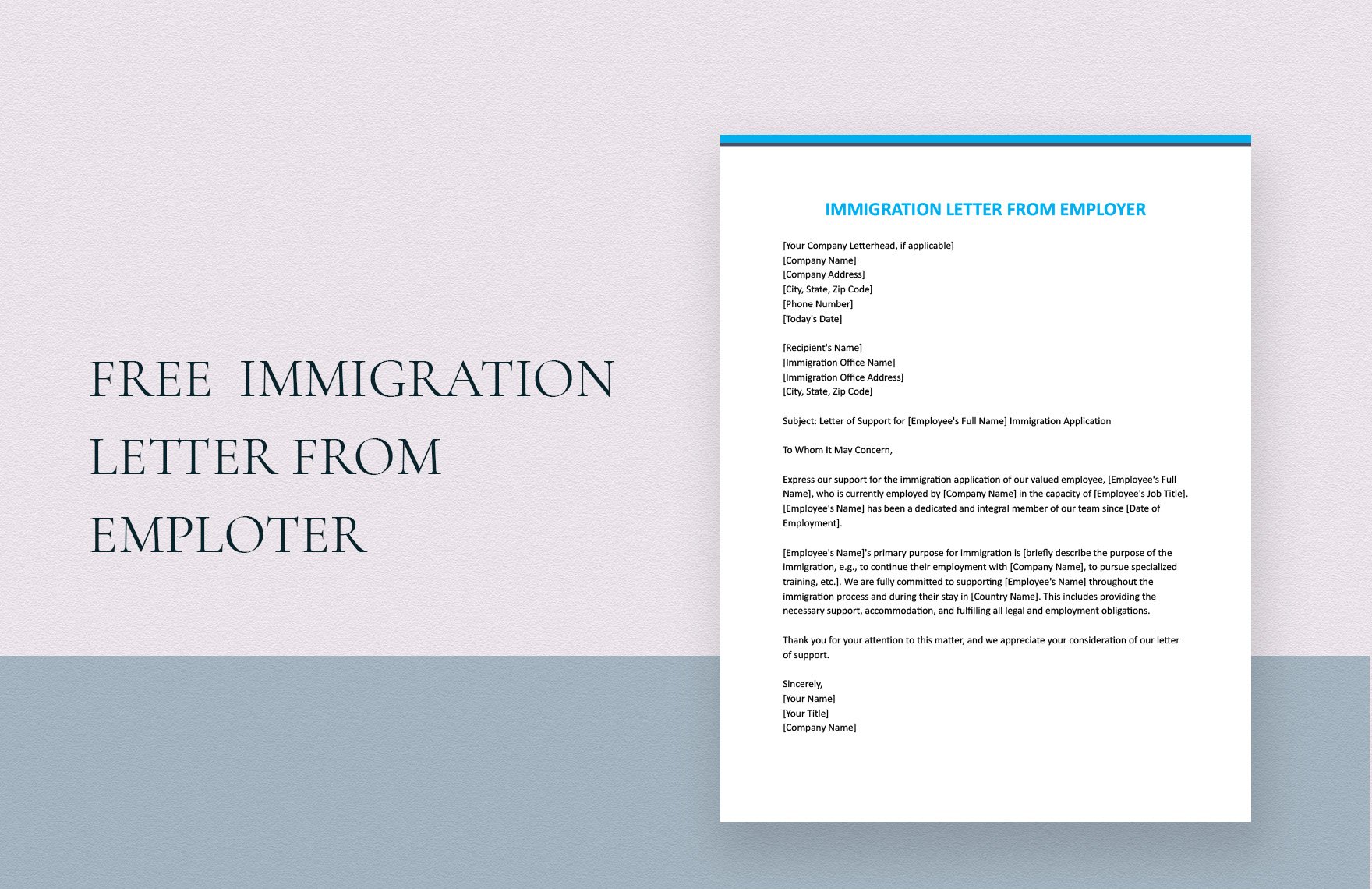 Immigration Letter From Employer
