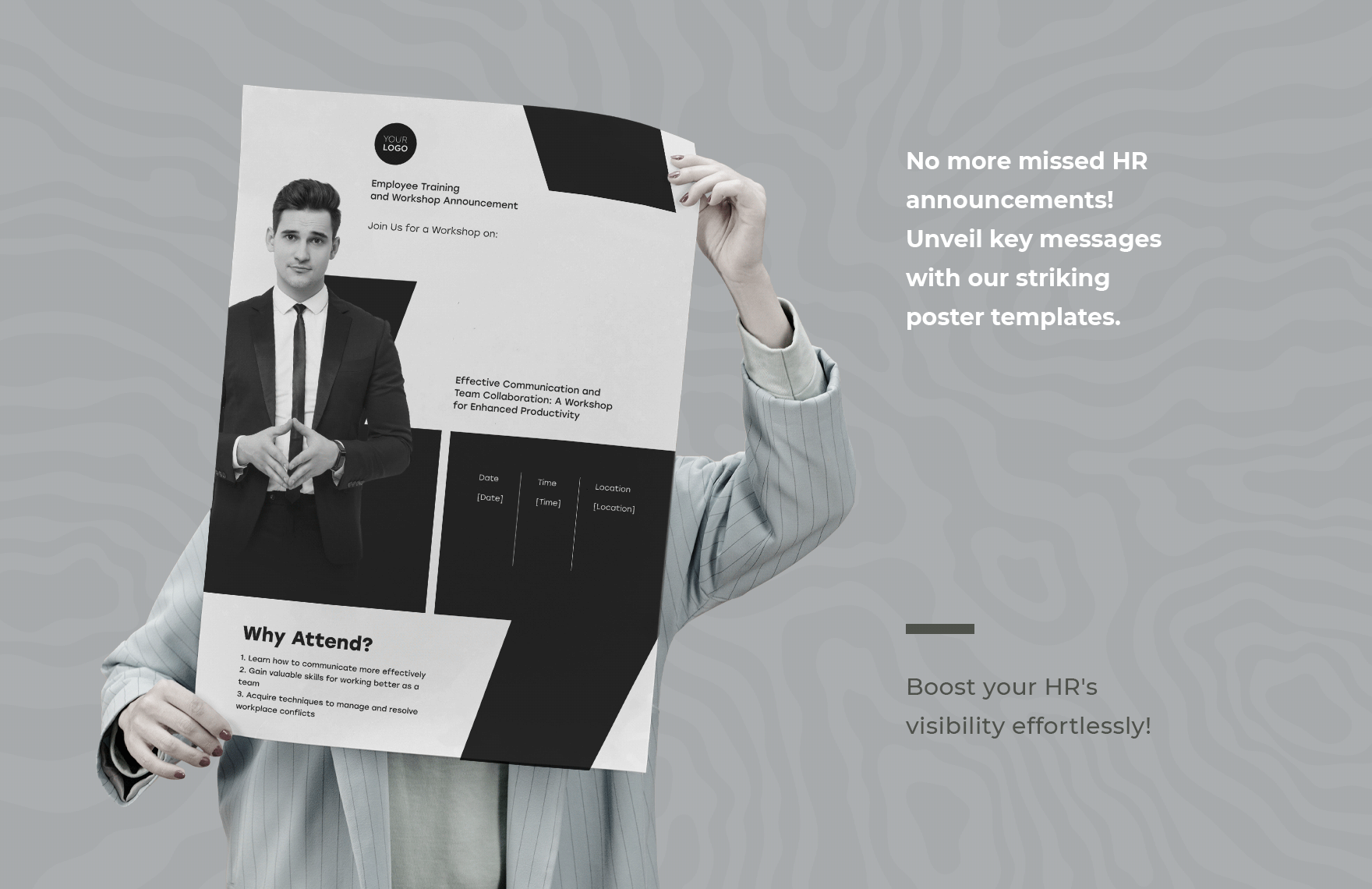 Employee Training and Workshop Announcement Poster HR Template