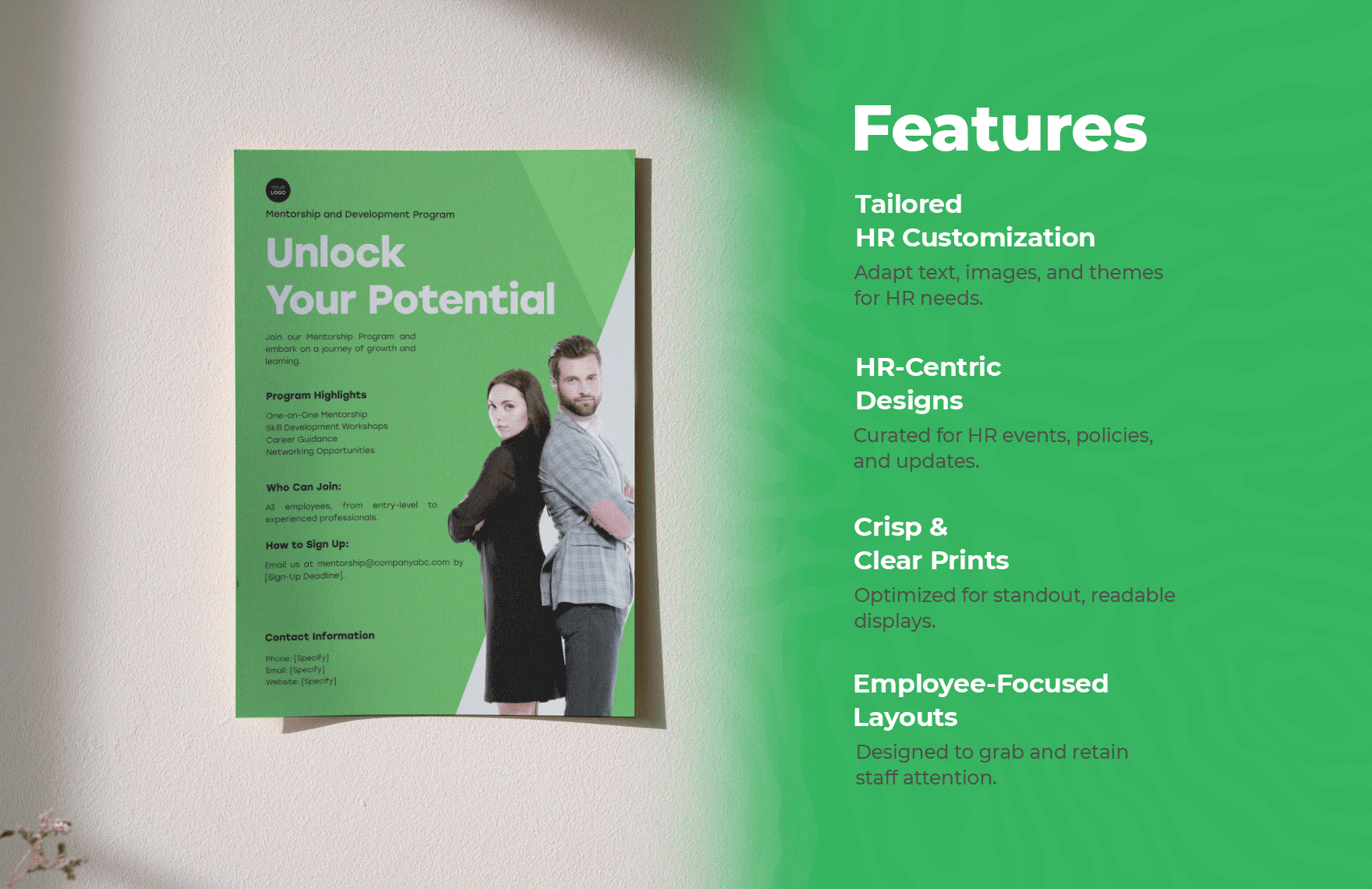 Employee Recognition Criteria Poster HR Template