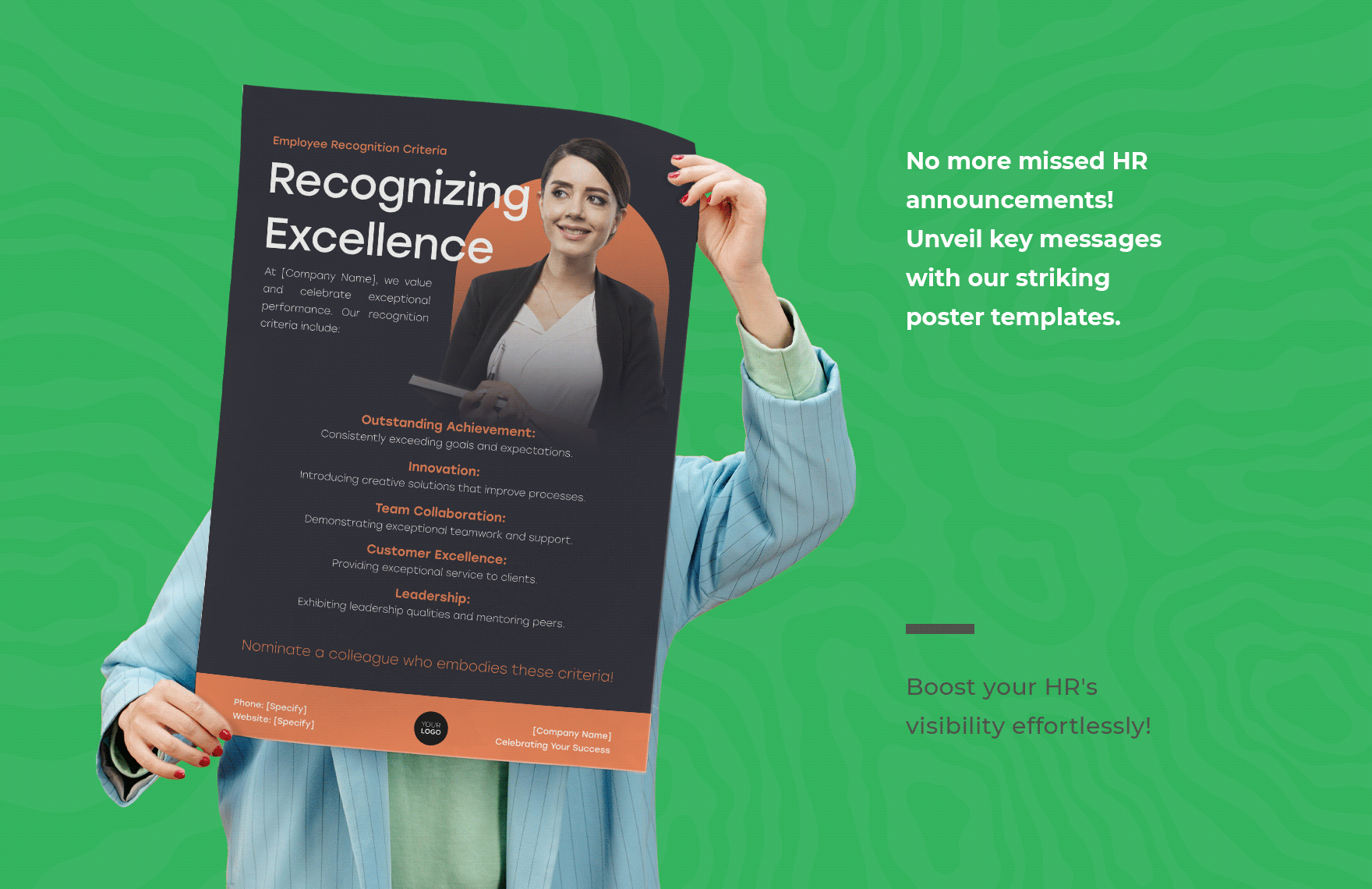 Employee Recognition Criteria Poster HR Template