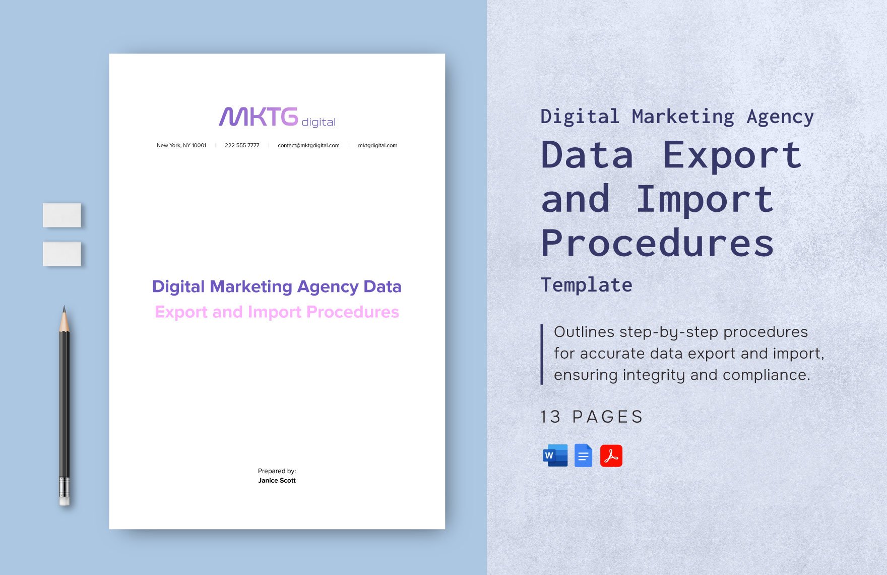 Digital Marketing Agency Data Export and Import Procedures Template