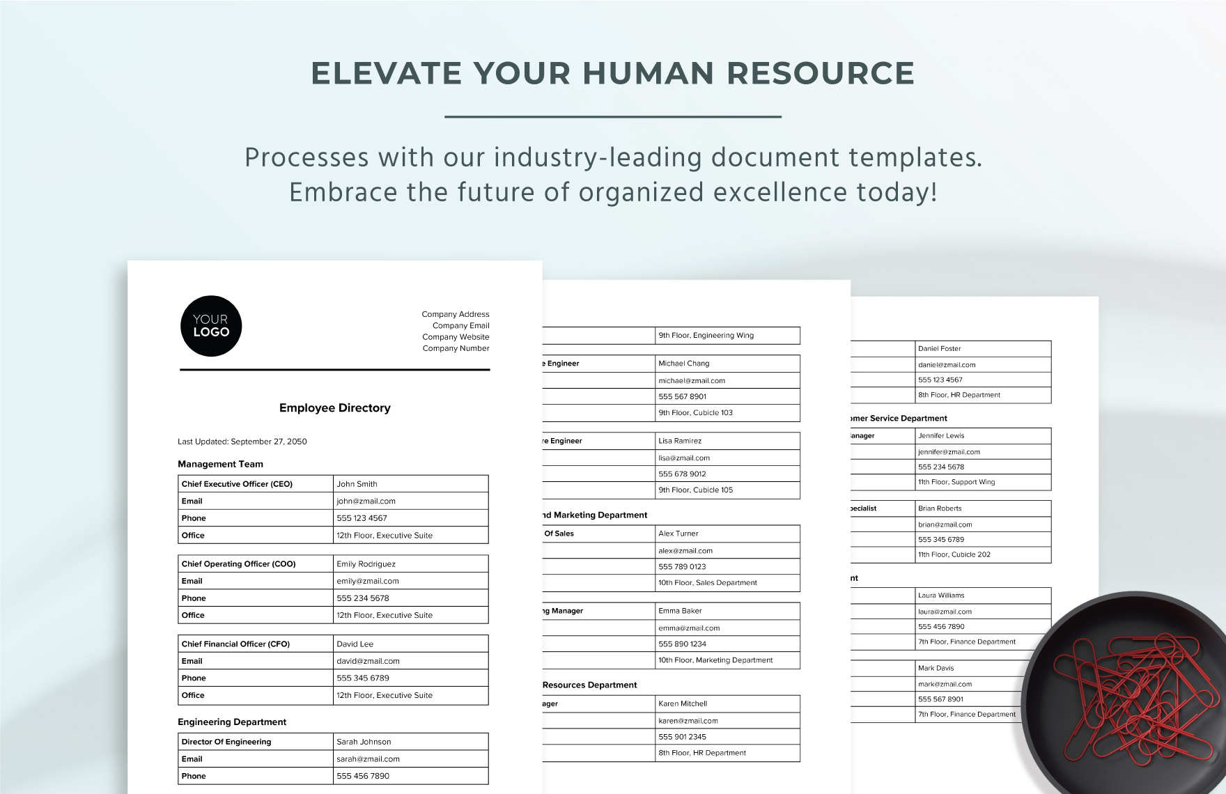 Employee Directory HR Template
