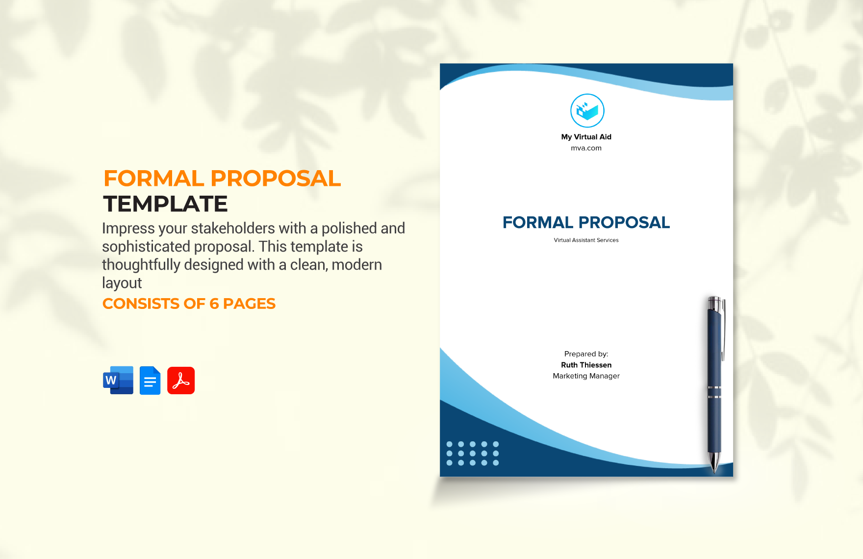 Formal Proposal Template In Word PDF Google Docs Pages Download 