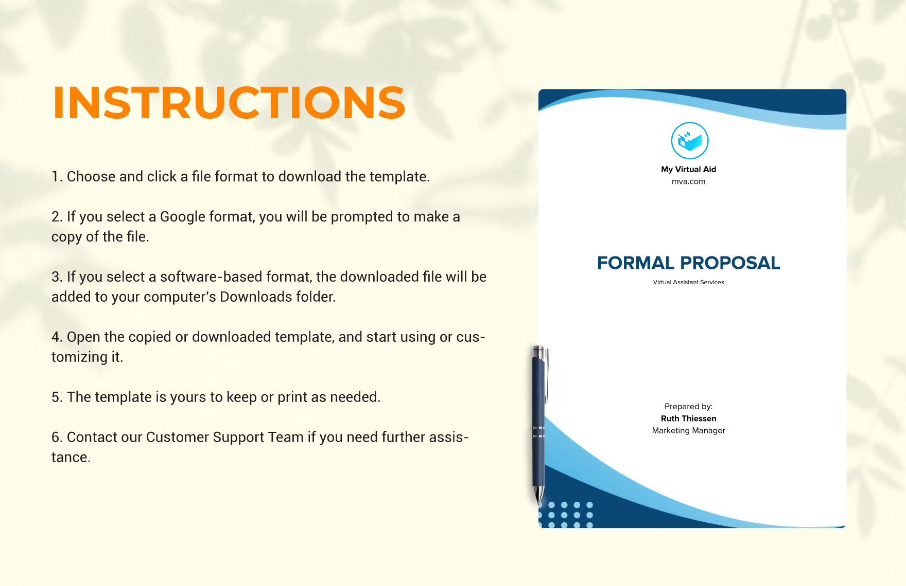 Formal Proposal Template
