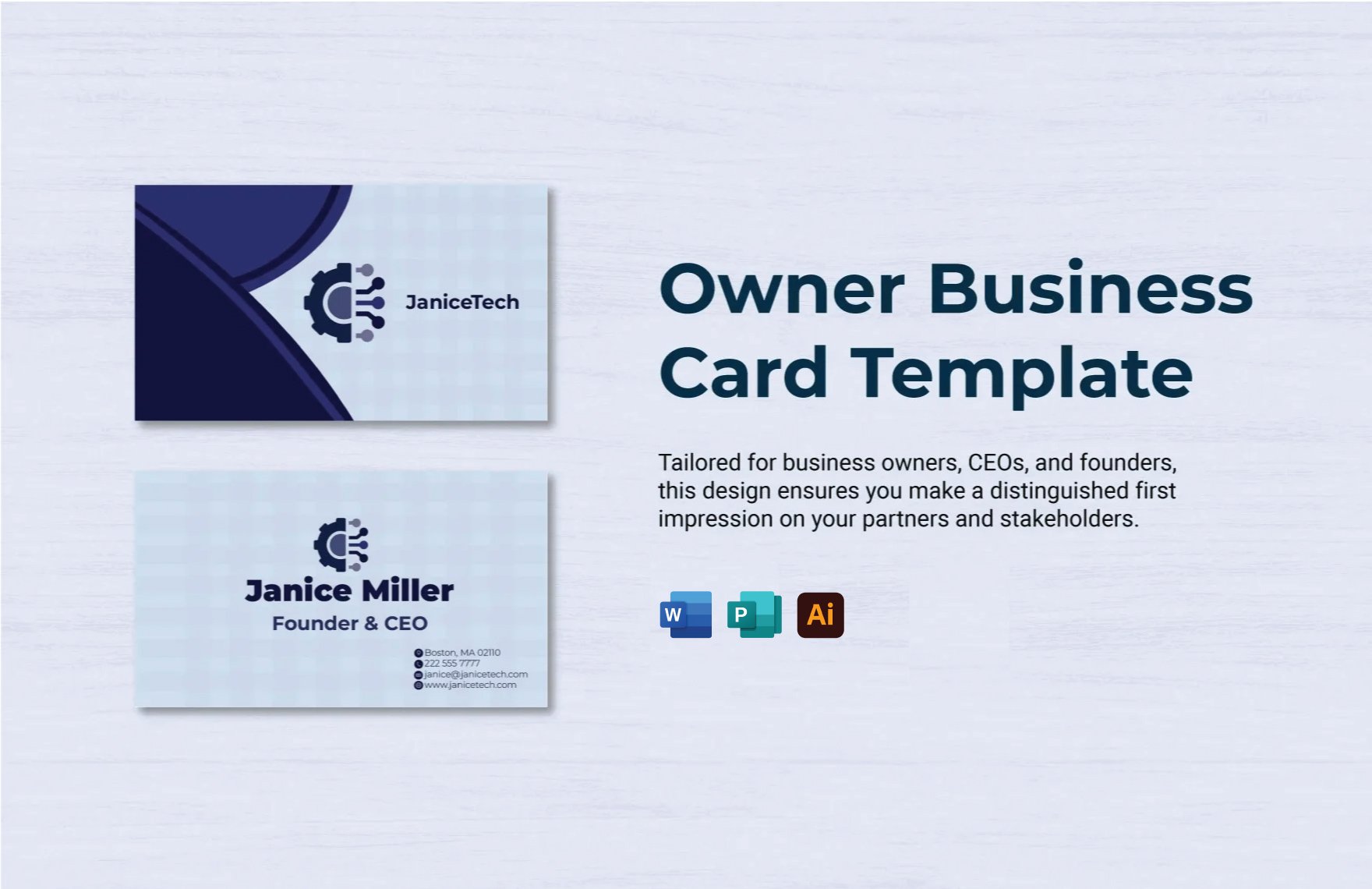 Owner Business Card Template