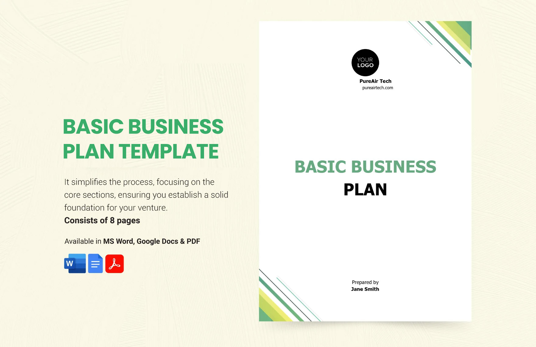 Basic Business Plan Template in Google Docs, Word, PDF - Download | Template.net