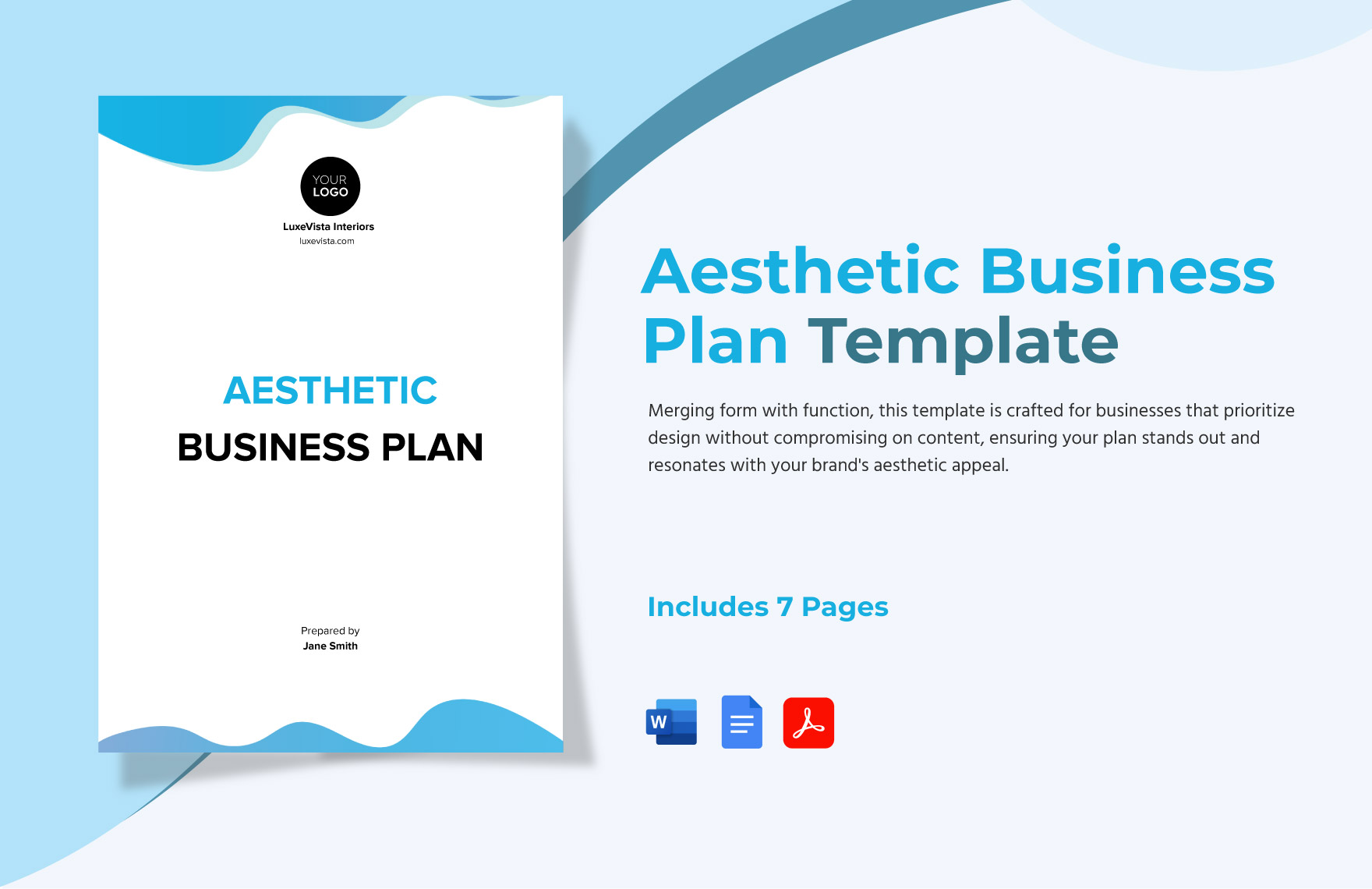 Aesthetic Business Plan Template in Word, Google Docs, PDF