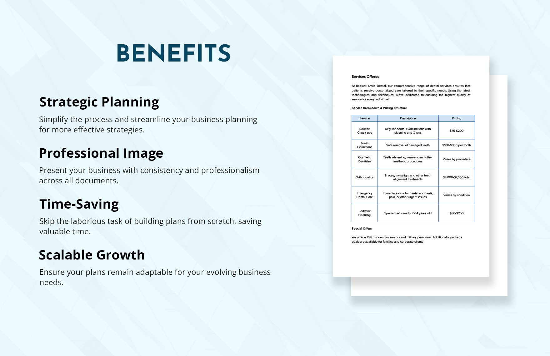 Dental Business Plan Template in Word PDF Google Docs Download
