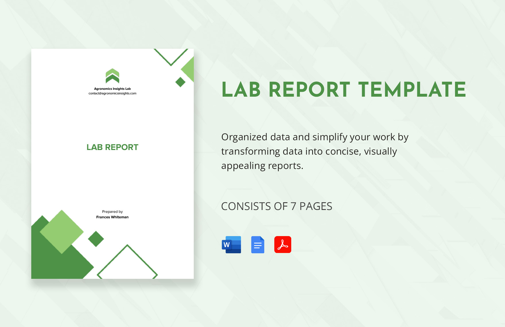 FREE Lab Report Google Docs Template Download