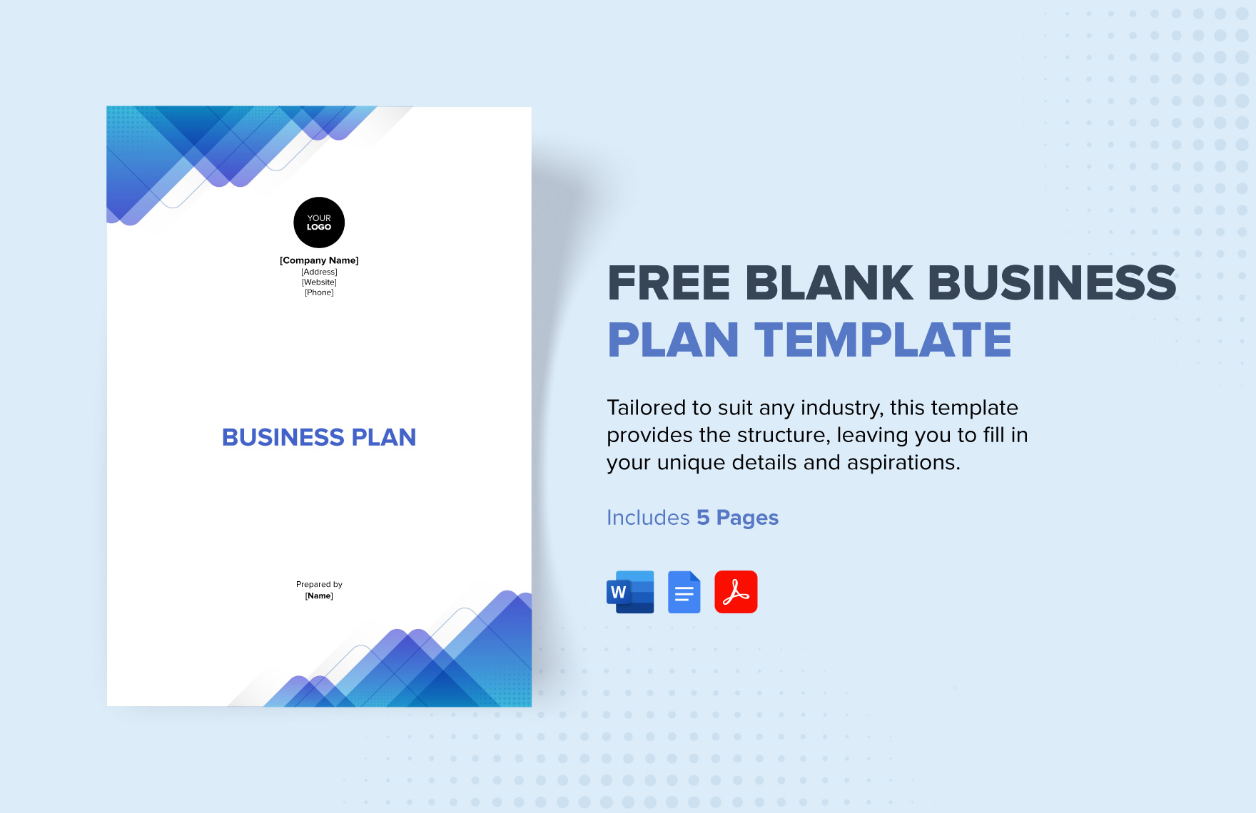 Free Blank Business Plan Template