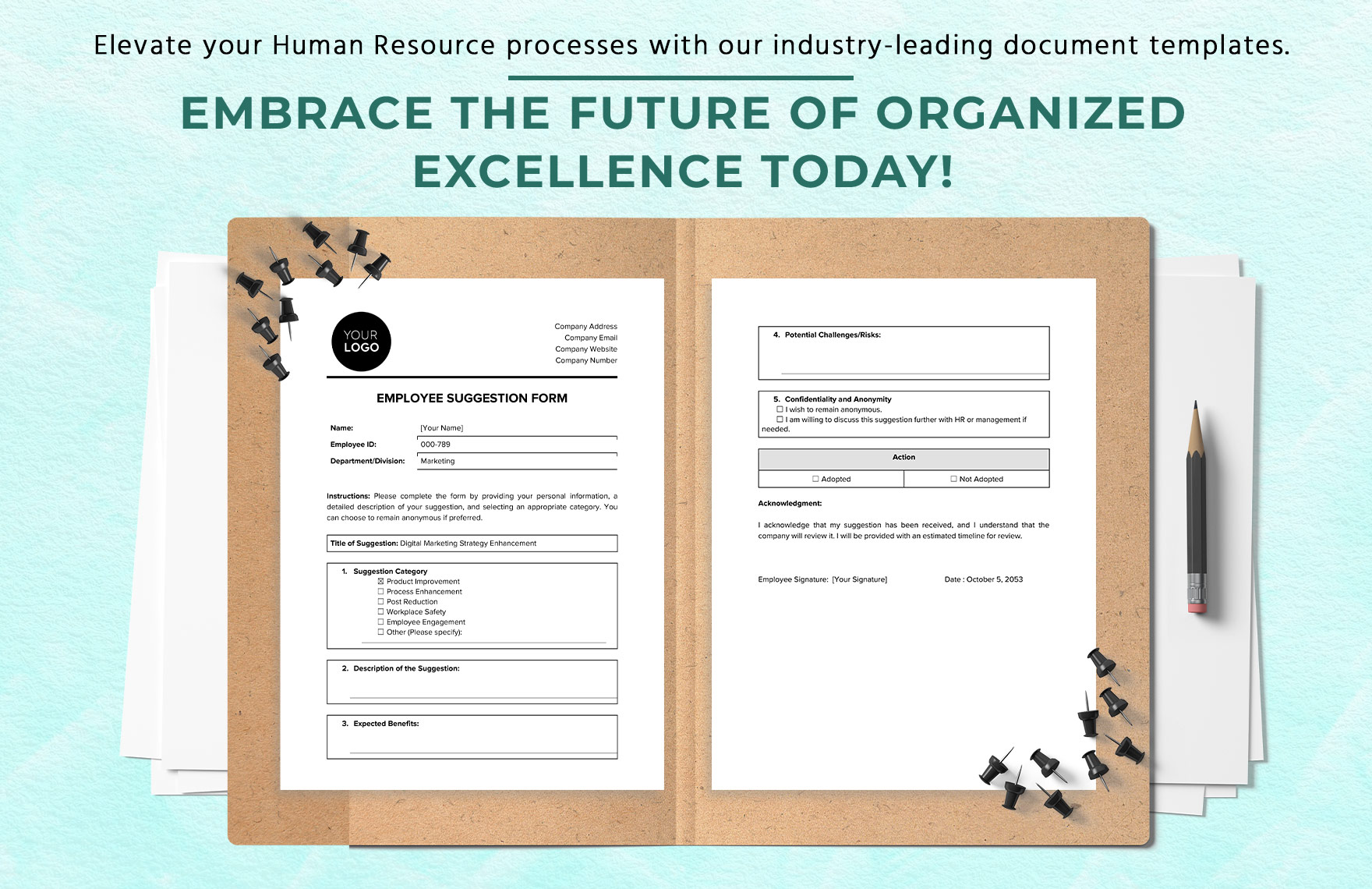 Employee Suggestion Form HR Template