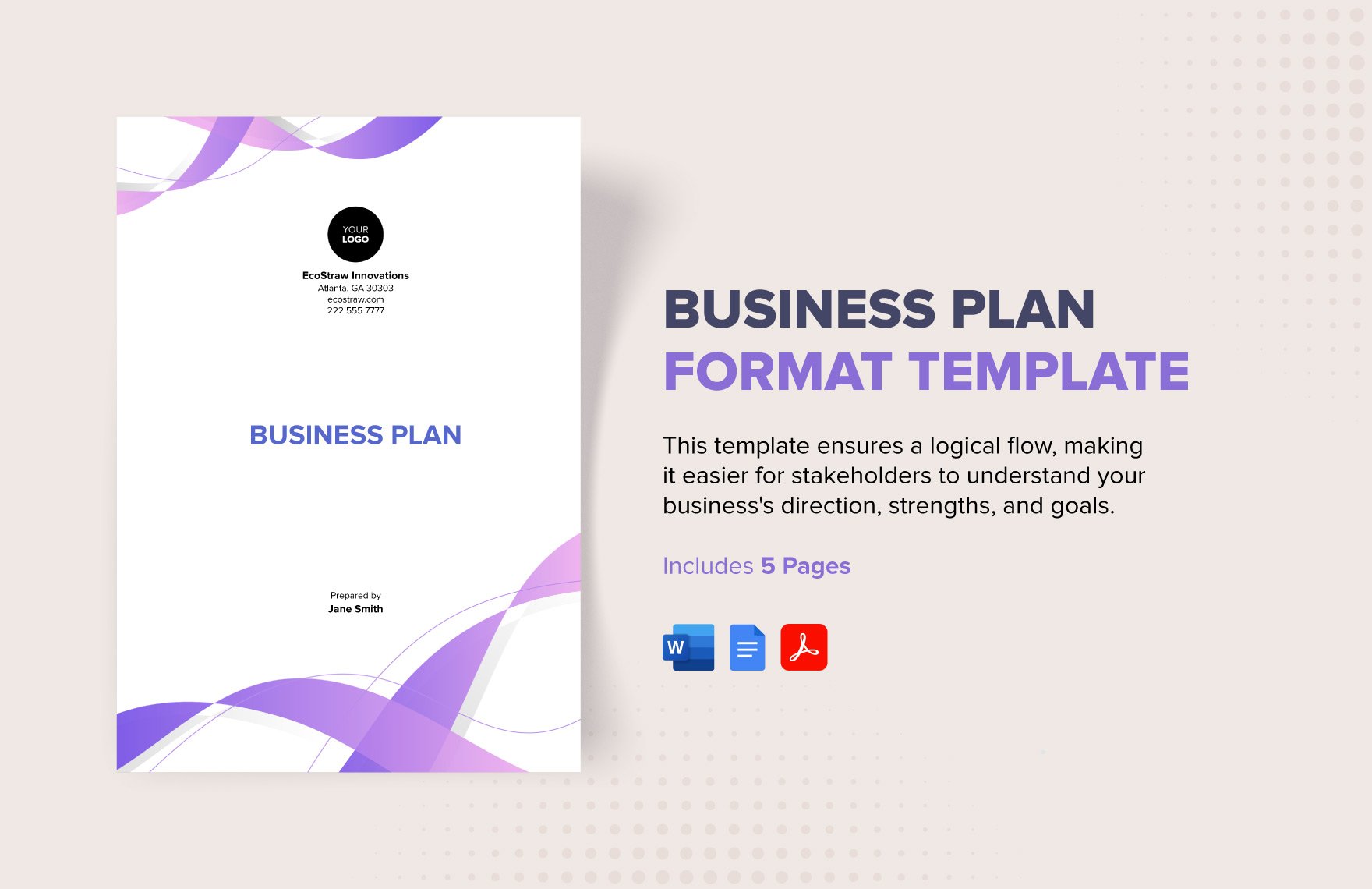 Business Plan Format Template