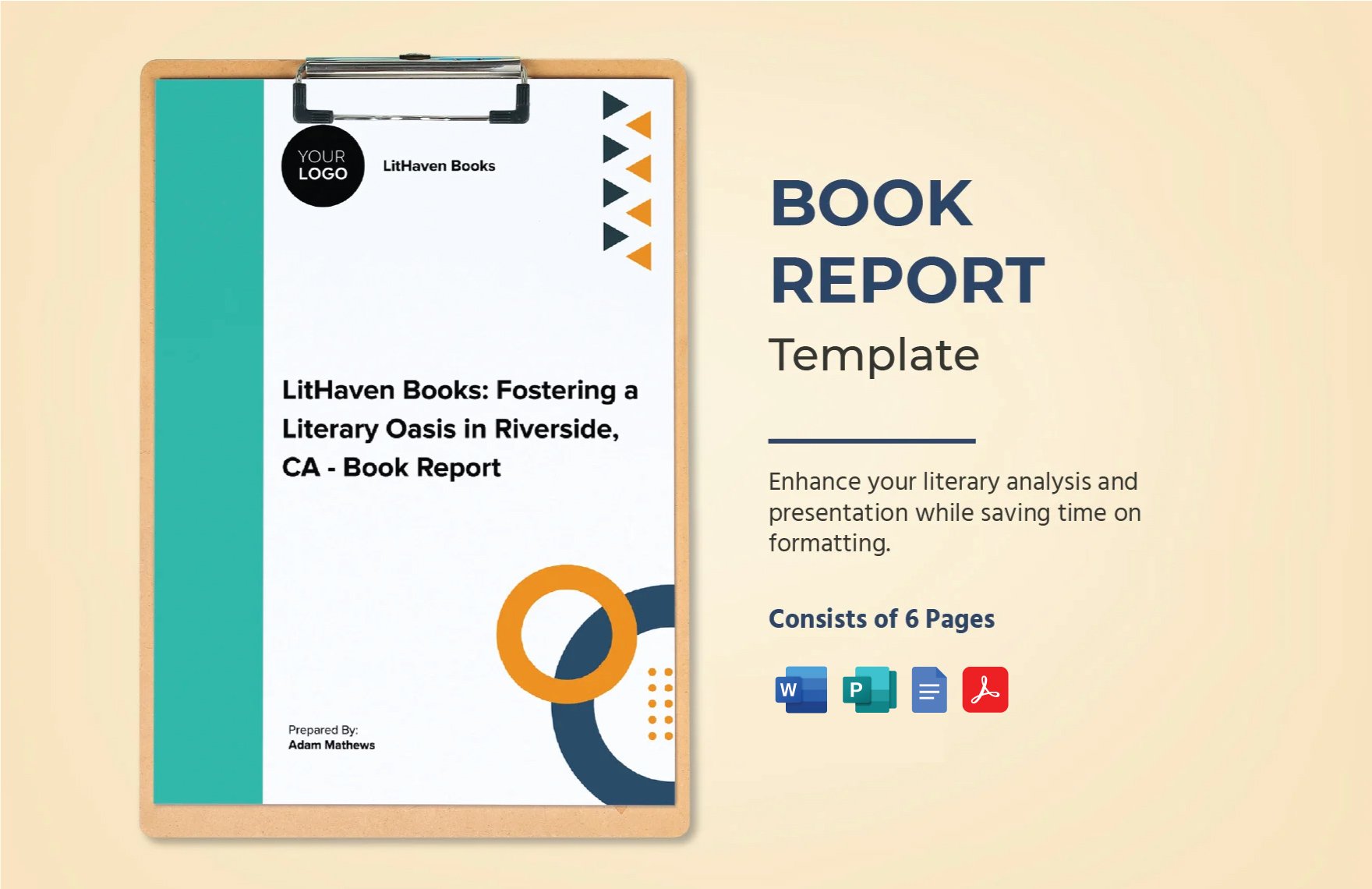 Book Report Template in Word, Google Docs, PDF, Publisher