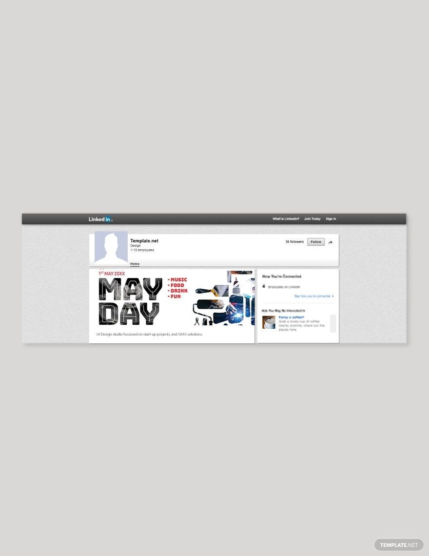 Free May Day LinkedIn Blog Post Template in PSD