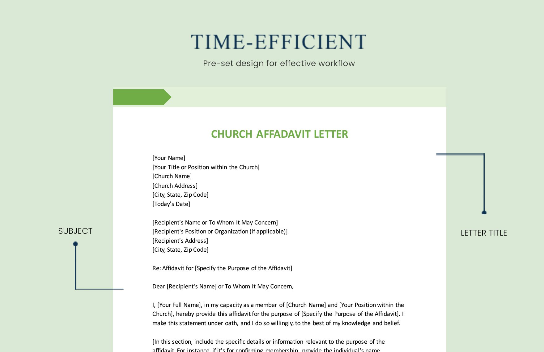 Church Affidavit Letter
