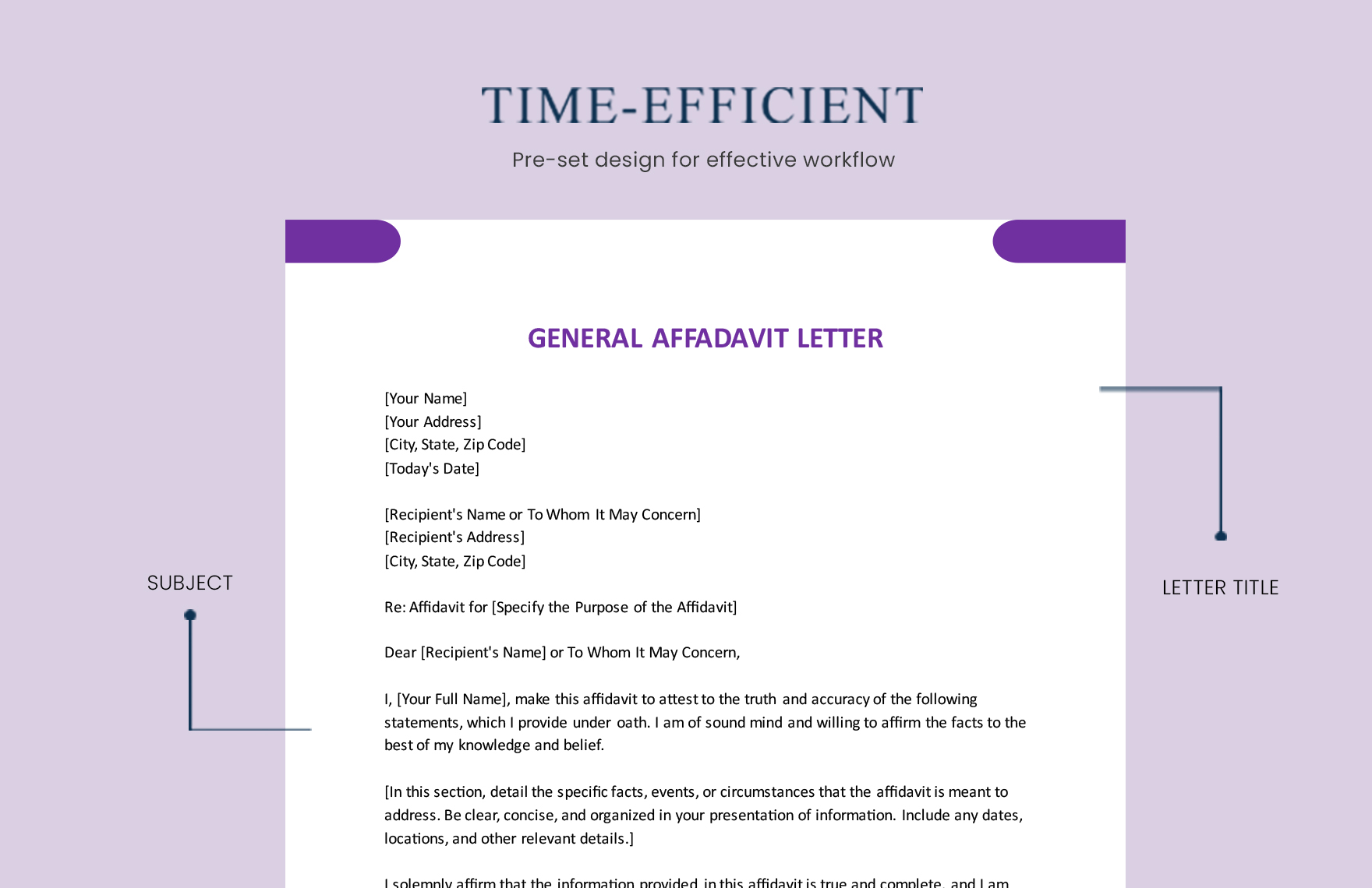 General Affidavit Letter