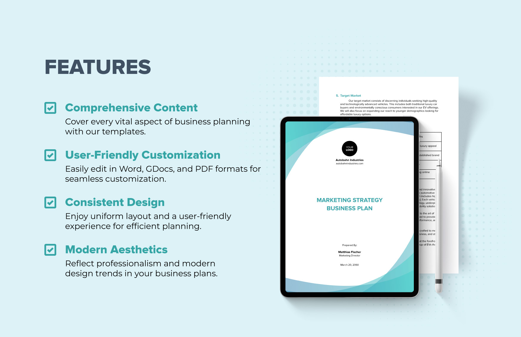 Free Marketing Strategy Business Plan Template - Download in Word