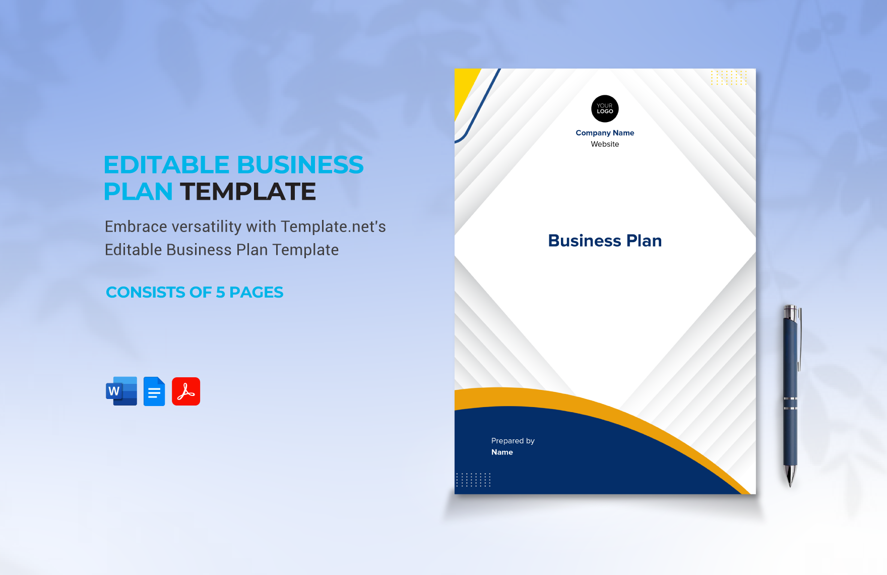 Free Editable Business Plan Template