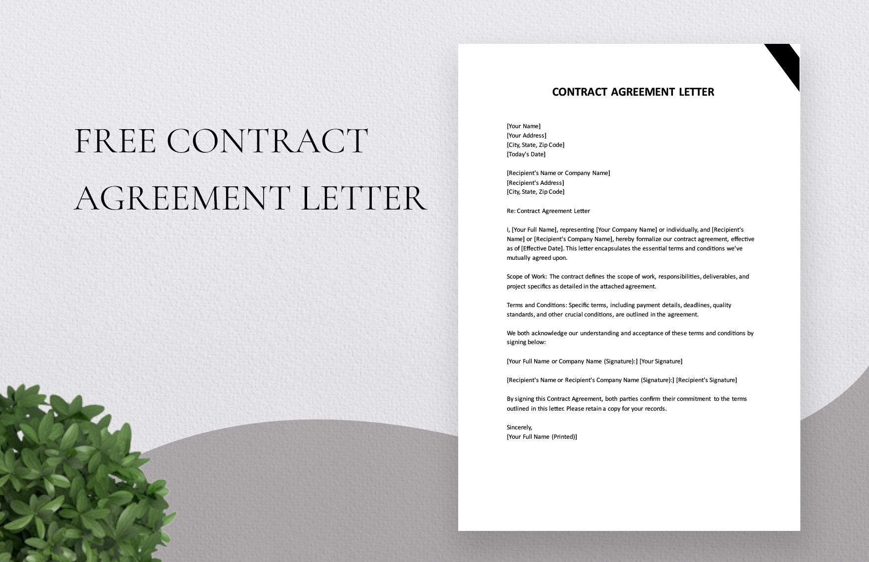 Contract Agreement Letter