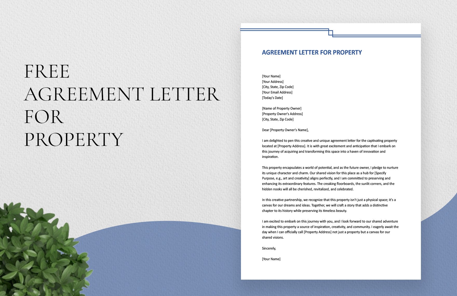 Agreement Letter For Property