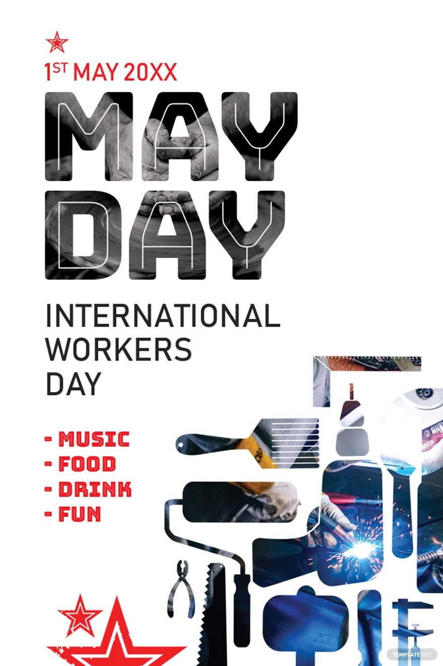 May Day Pinterest Pin Template in PSD