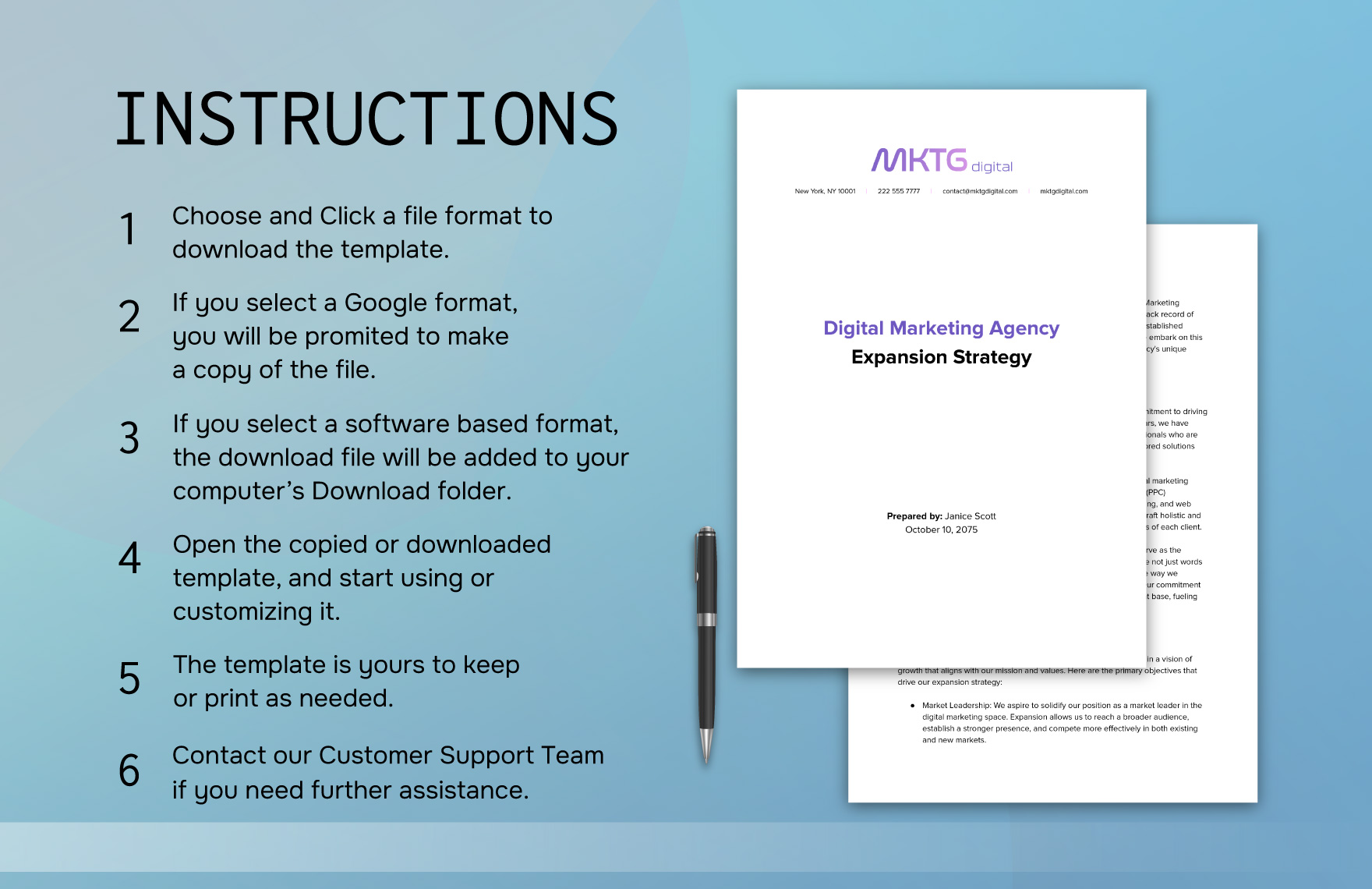 Digital Marketing Agency Expansion Strategy Template