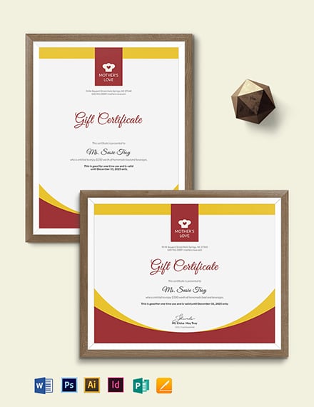 Gift Certificate Template Indesign Best Template Inspiration