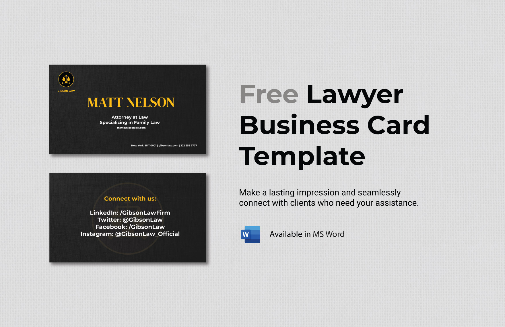 Lawyer Business Card Template