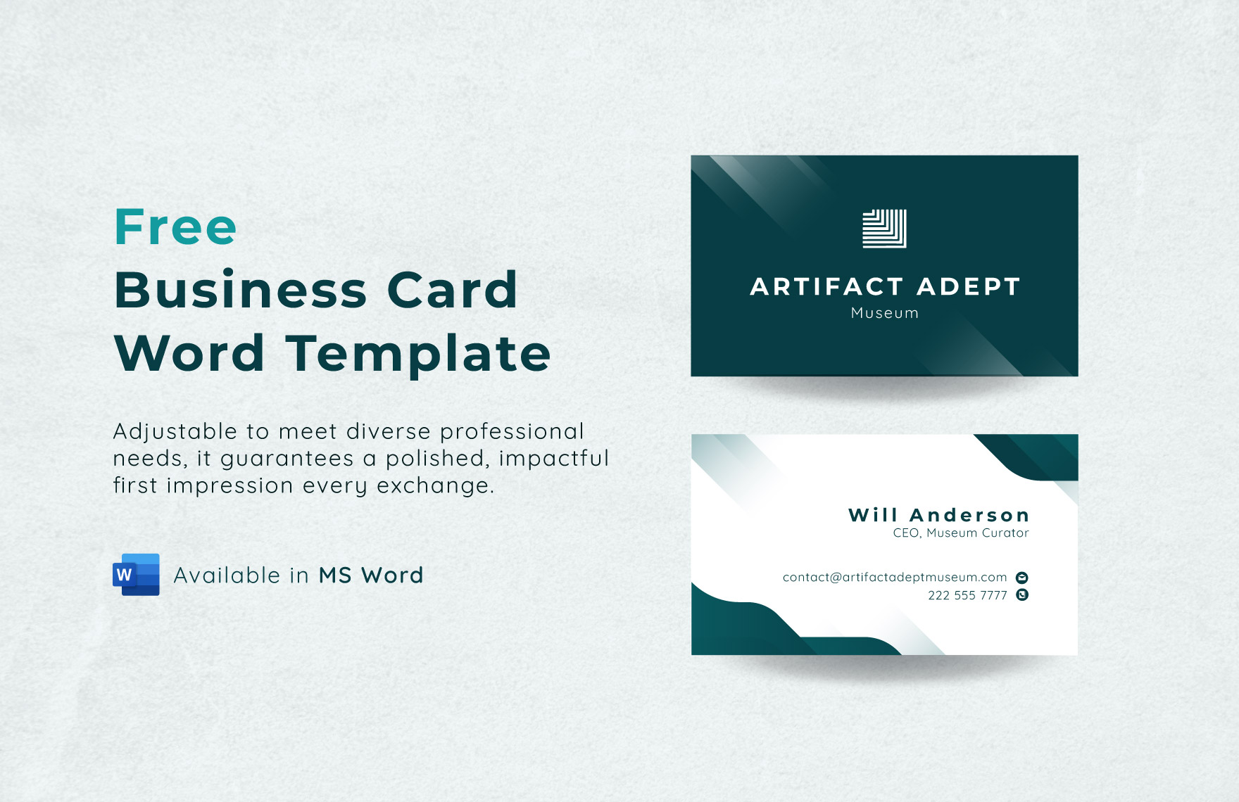 Free Business Card Word Template in Word, PDF