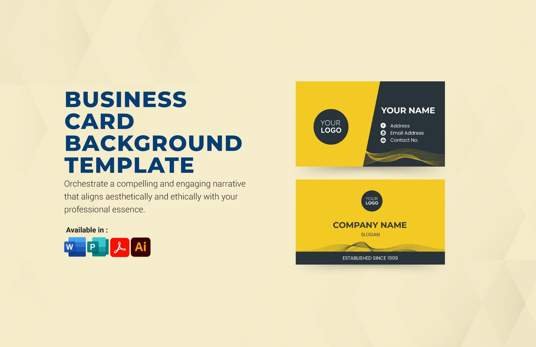 Business Card Background Template in Word, PDF, Illustrator, Publisher