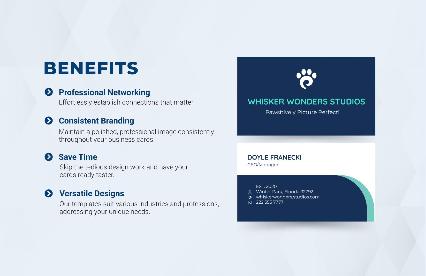 Business Card Layout Template