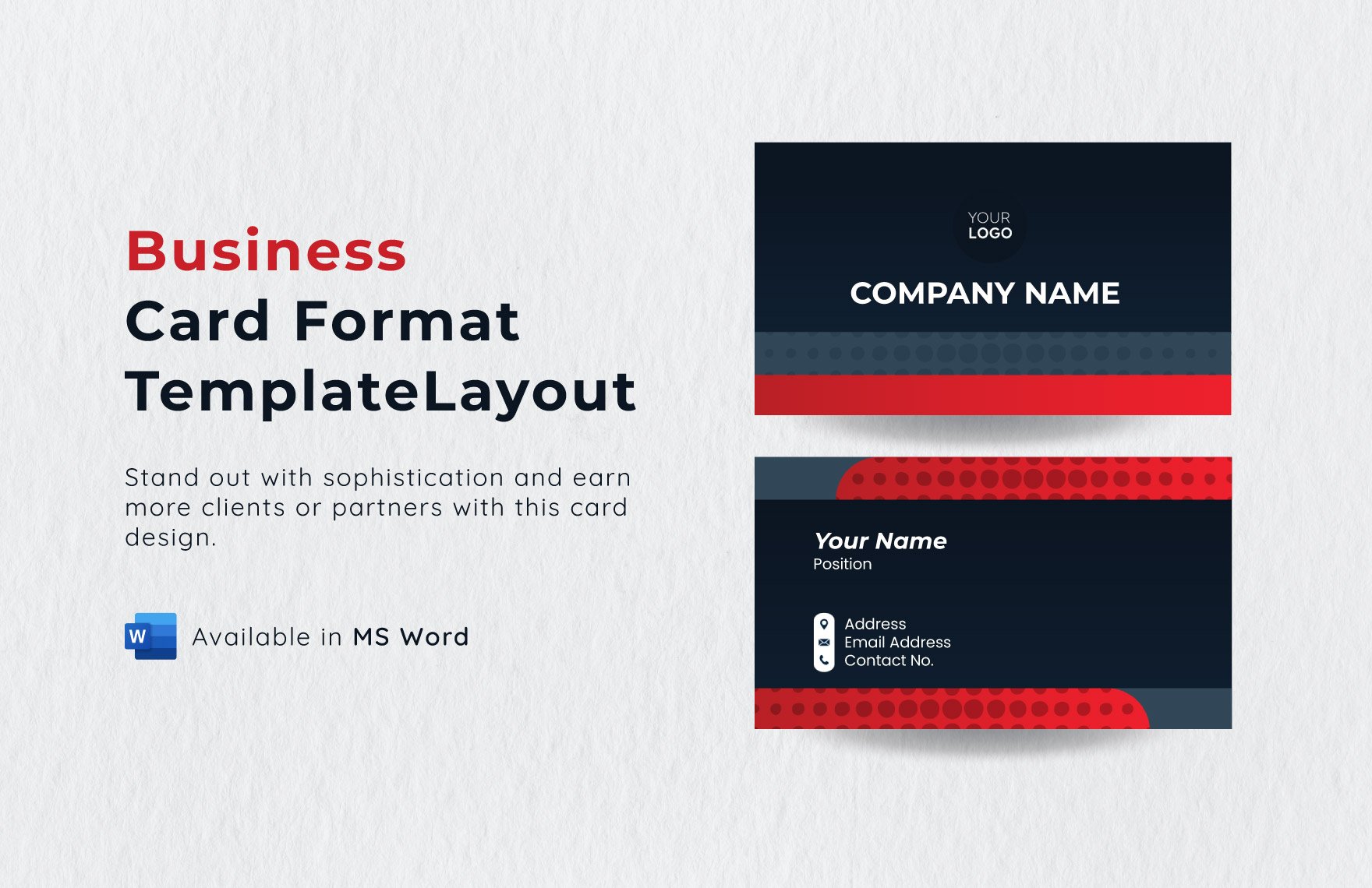 Business Card Format Template