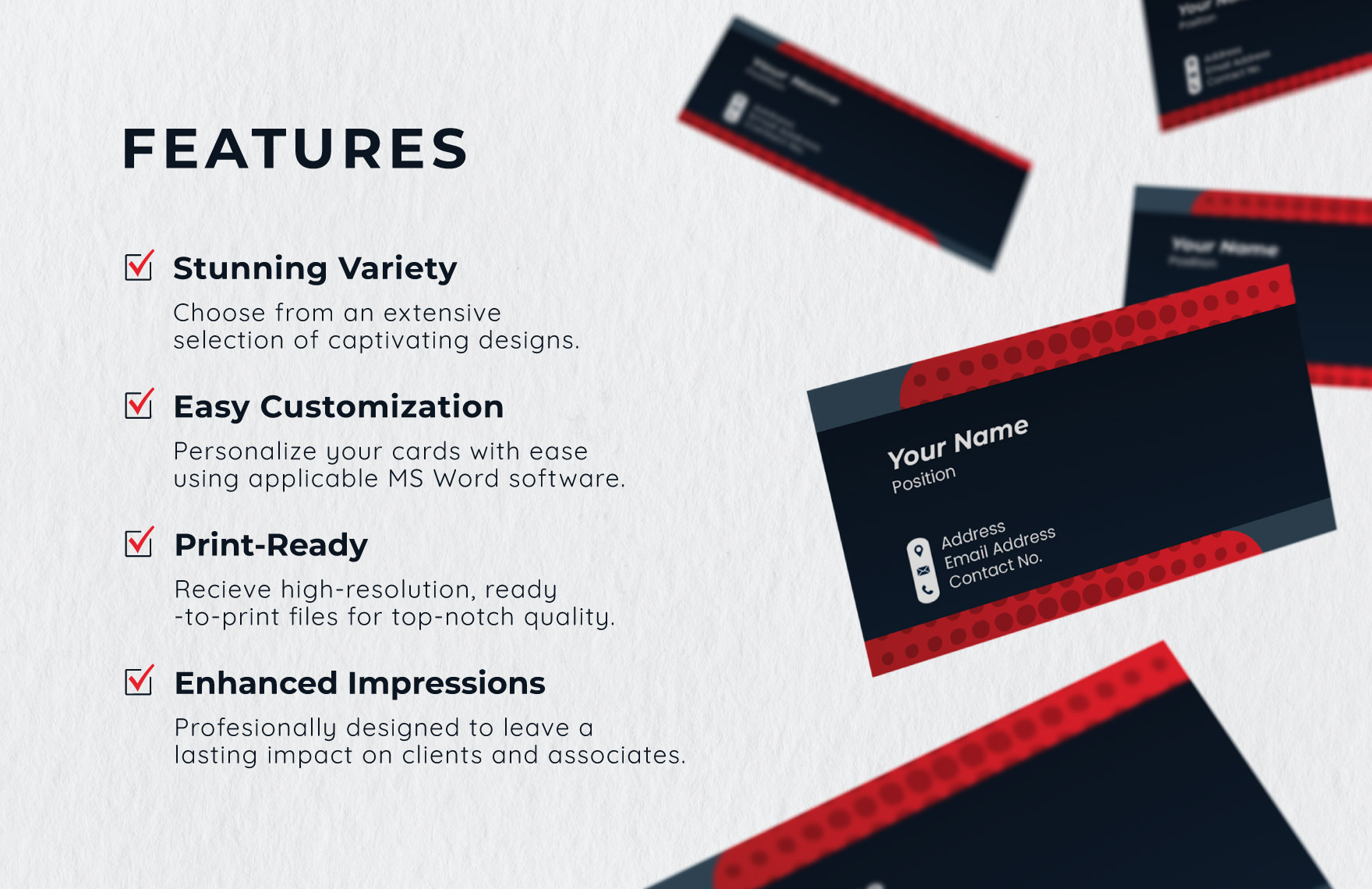 Business Card Format Template