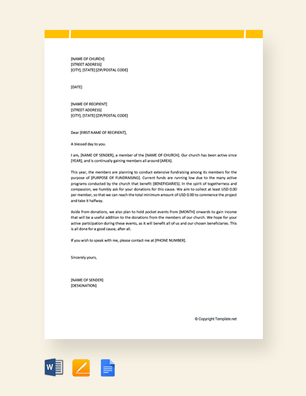 FREE Community Service Letter From Church Template - Word | Google Docs ...