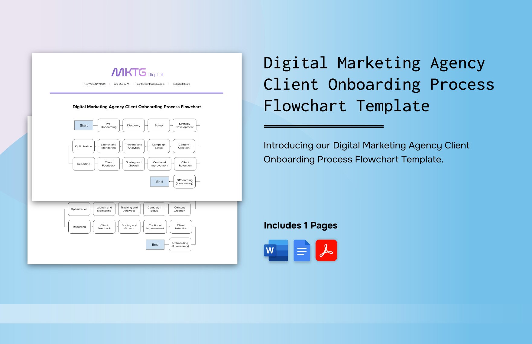 Digital Marketing Agency Client Onboarding Process Flowchart Template